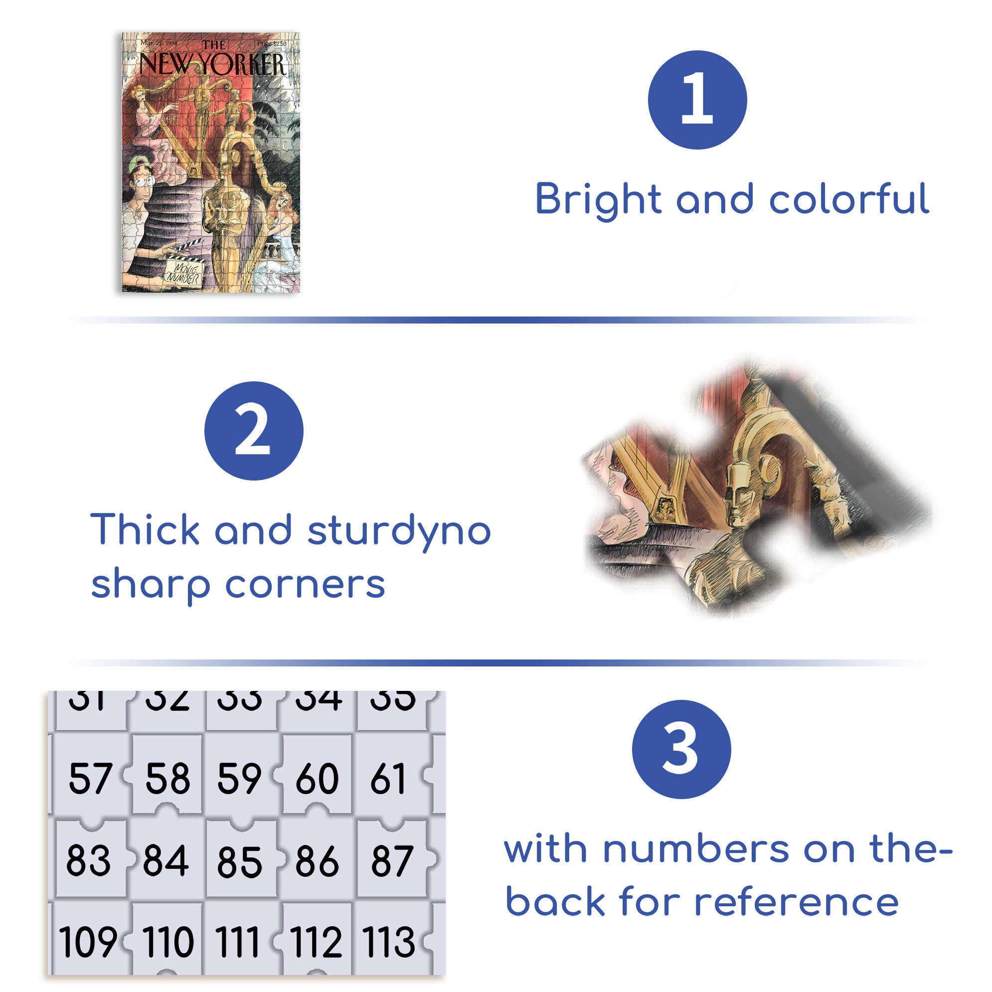 Movie Number 500pcs/1000pcs Jigsaw Puzzle, Scratch-Resistant, Interactive Family Game & Brain-Boosting DIY Decor, Perfect for Halloween, Christmas & New Year Gifts, Family Puzzle Game
