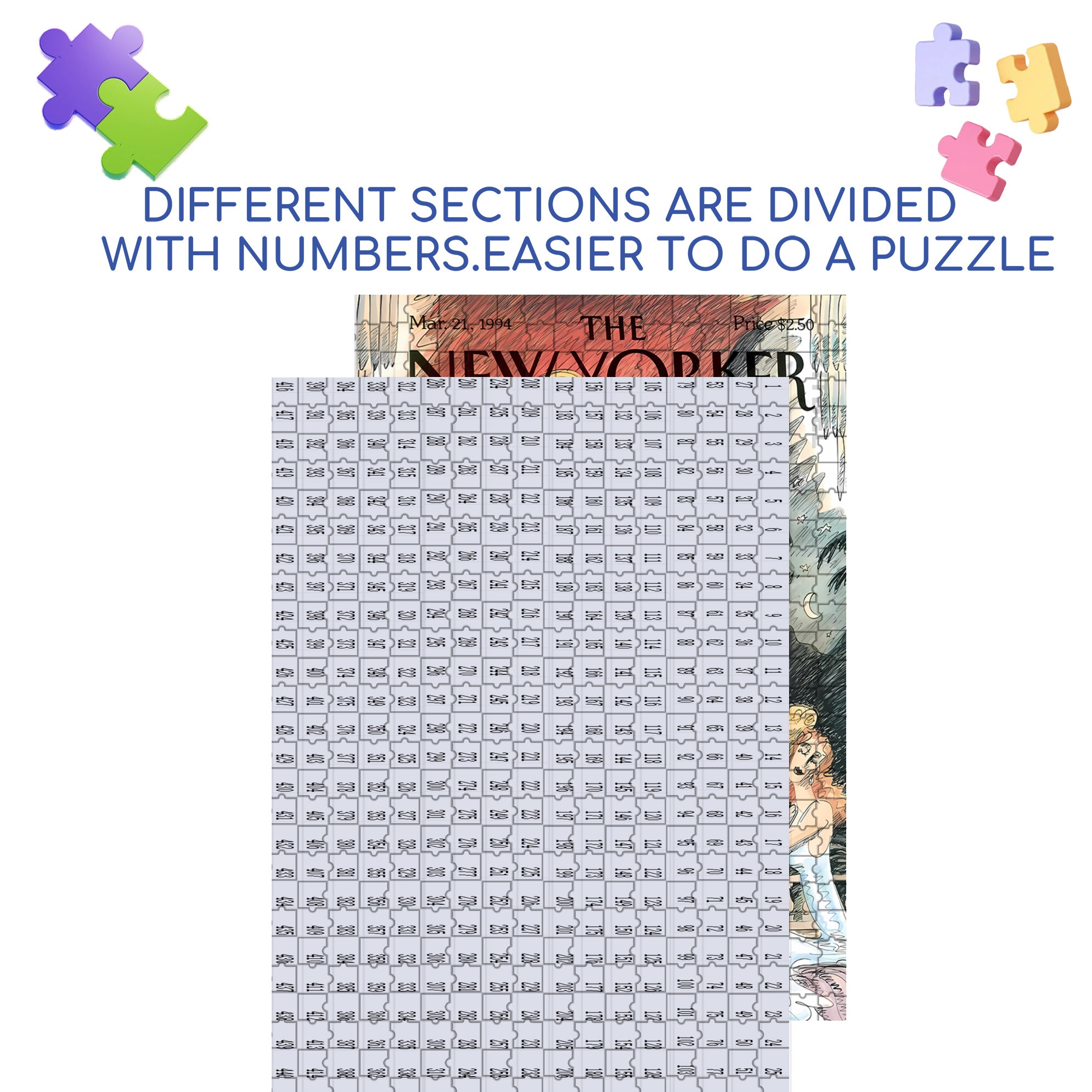 Movie Number 500pcs/1000pcs Jigsaw Puzzle, Scratch-Resistant, Interactive Family Game & Brain-Boosting DIY Decor, Perfect for Halloween, Christmas & New Year Gifts, Family Puzzle Game