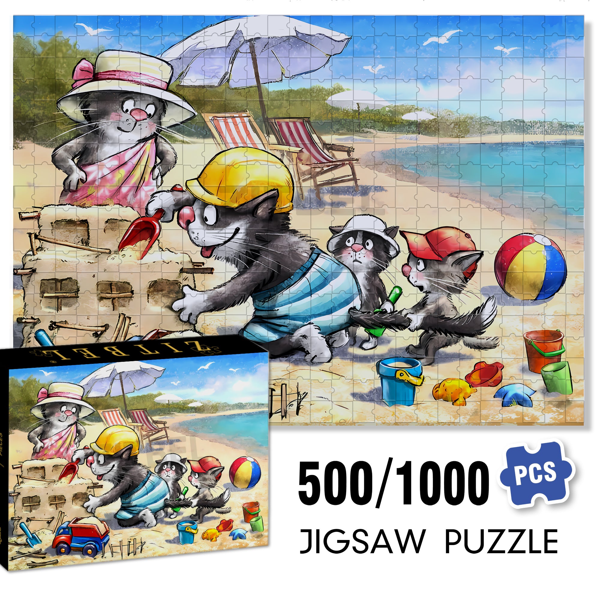 Naughty Dad 500pcs/1000pcs Jigsaw Puzzle, Scratch-Resistant, Interactive Family Game & Brain-Boosting DIY Decor, Perfect for Halloween, Christmas & New Year Gifts, Family Puzzle Game
