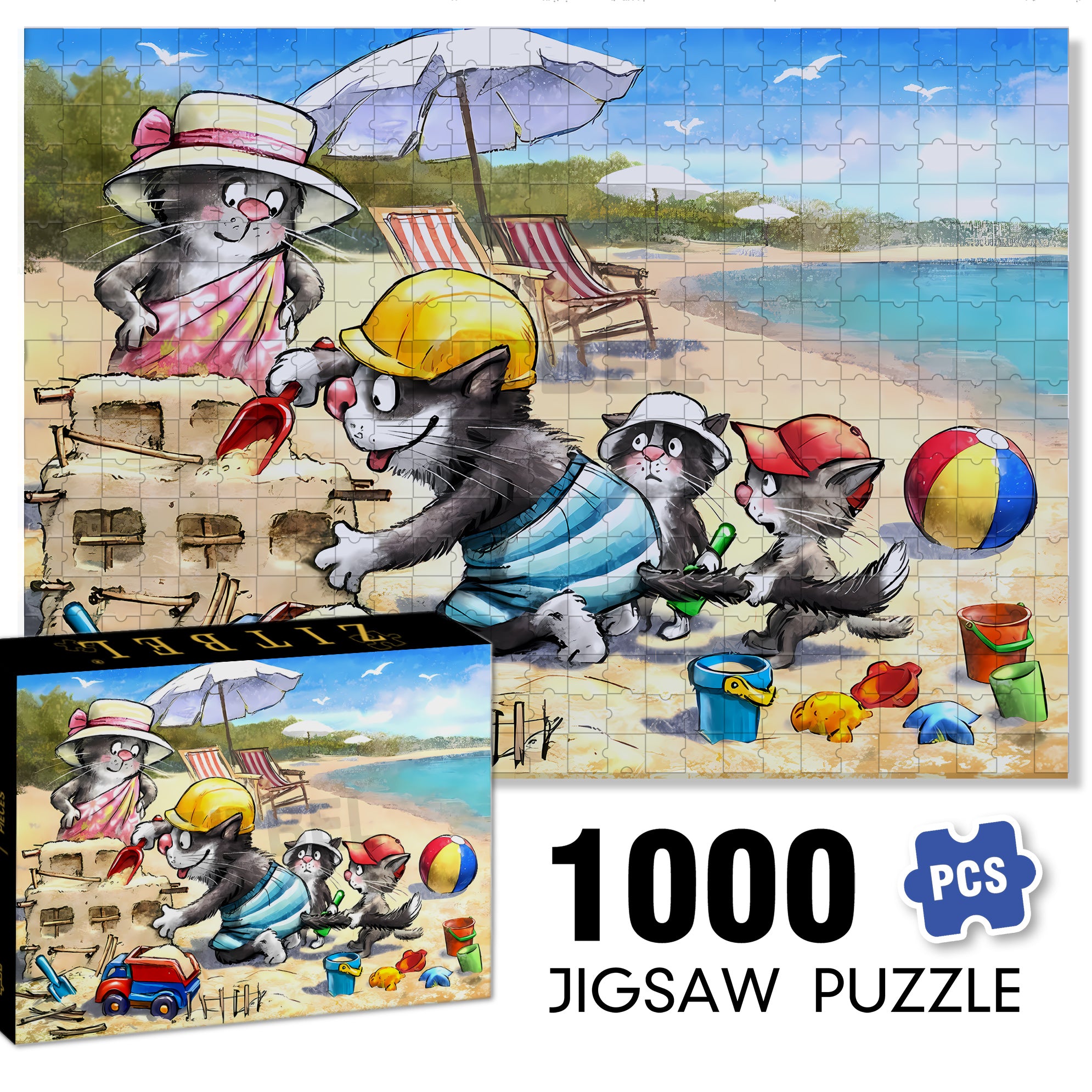 Naughty Dad 500pcs/1000pcs Jigsaw Puzzle, Scratch-Resistant, Interactive Family Game & Brain-Boosting DIY Decor, Perfect for Halloween, Christmas & New Year Gifts, Family Puzzle Game