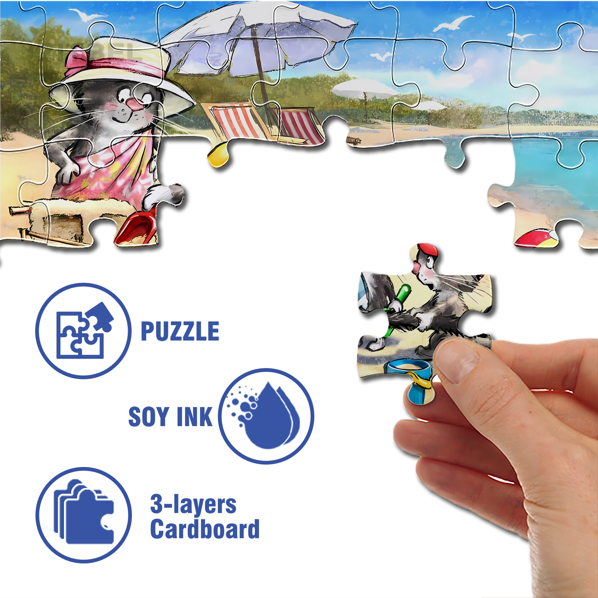 Naughty Dad 500pcs/1000pcs Jigsaw Puzzle, Scratch-Resistant, Interactive Family Game & Brain-Boosting DIY Decor, Perfect for Halloween, Christmas & New Year Gifts, Family Puzzle Game