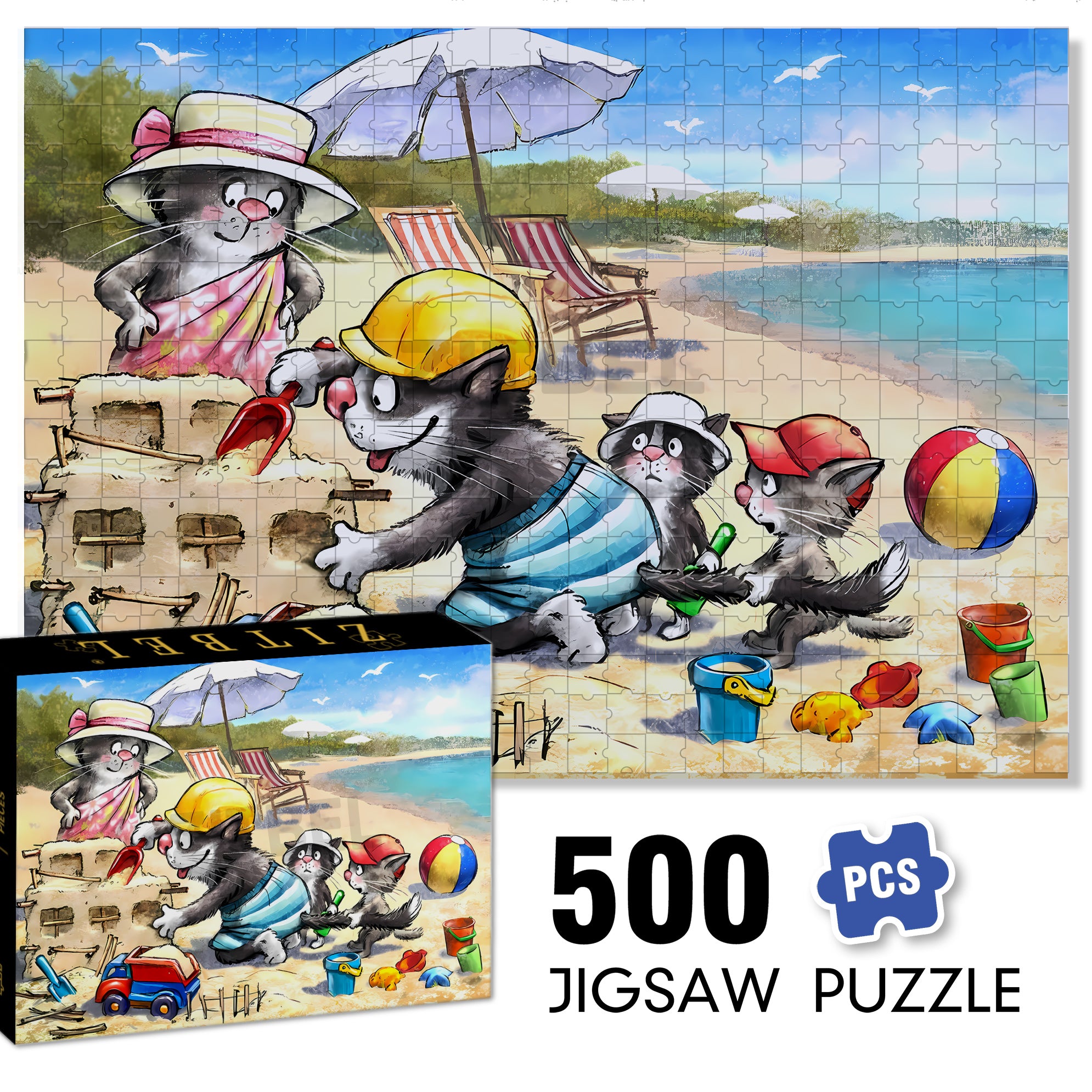Naughty Dad 500pcs/1000pcs Jigsaw Puzzle, Scratch-Resistant, Interactive Family Game & Brain-Boosting DIY Decor, Perfect for Halloween, Christmas & New Year Gifts, Family Puzzle Game