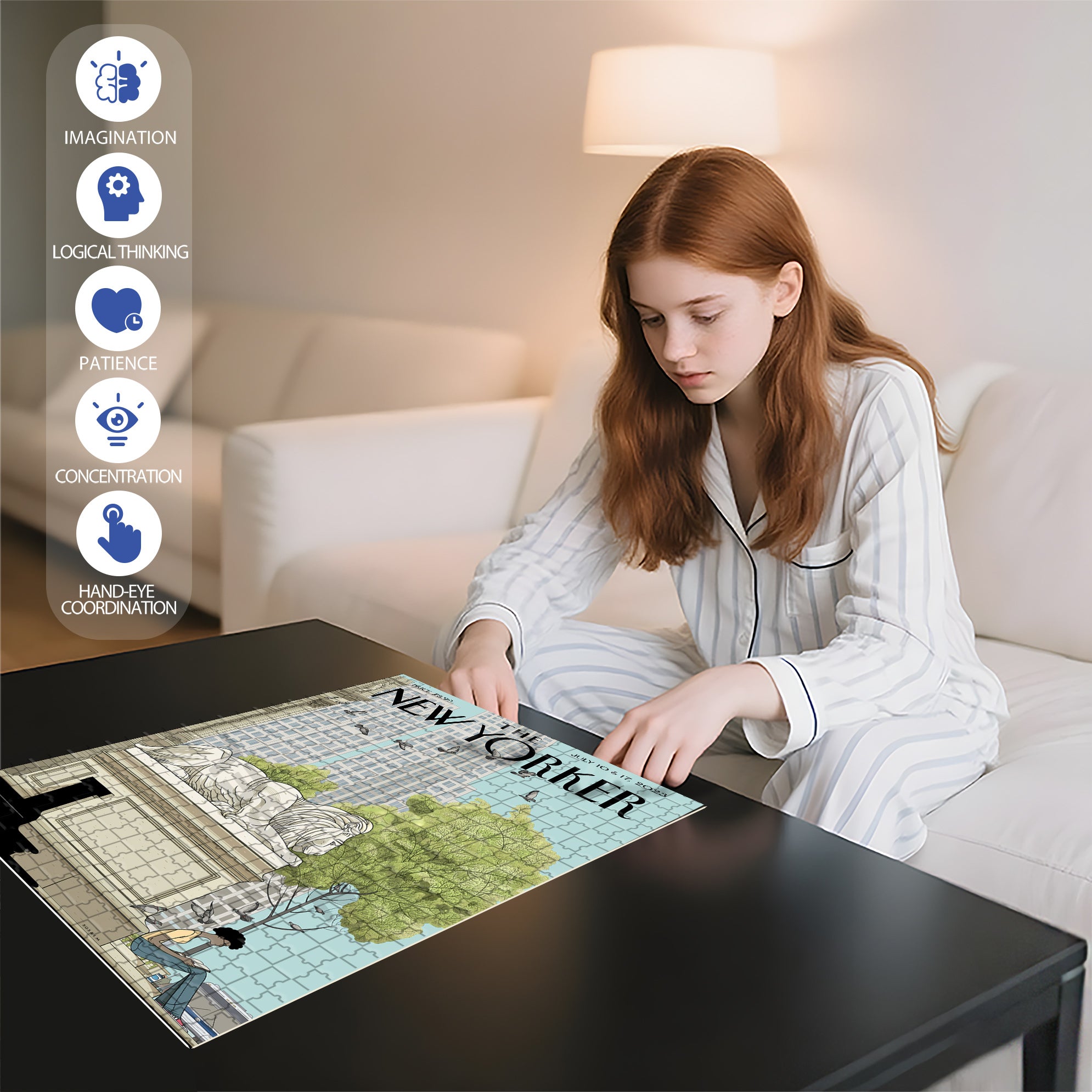 On the Same Page 500pcs/1000pcs Jigsaw Puzzle, Scratch-Resistant, Interactive Family Game & Brain-Boosting DIY Decor, Perfect for Halloween, Christmas & New Year Gifts, Family Puzzle Game