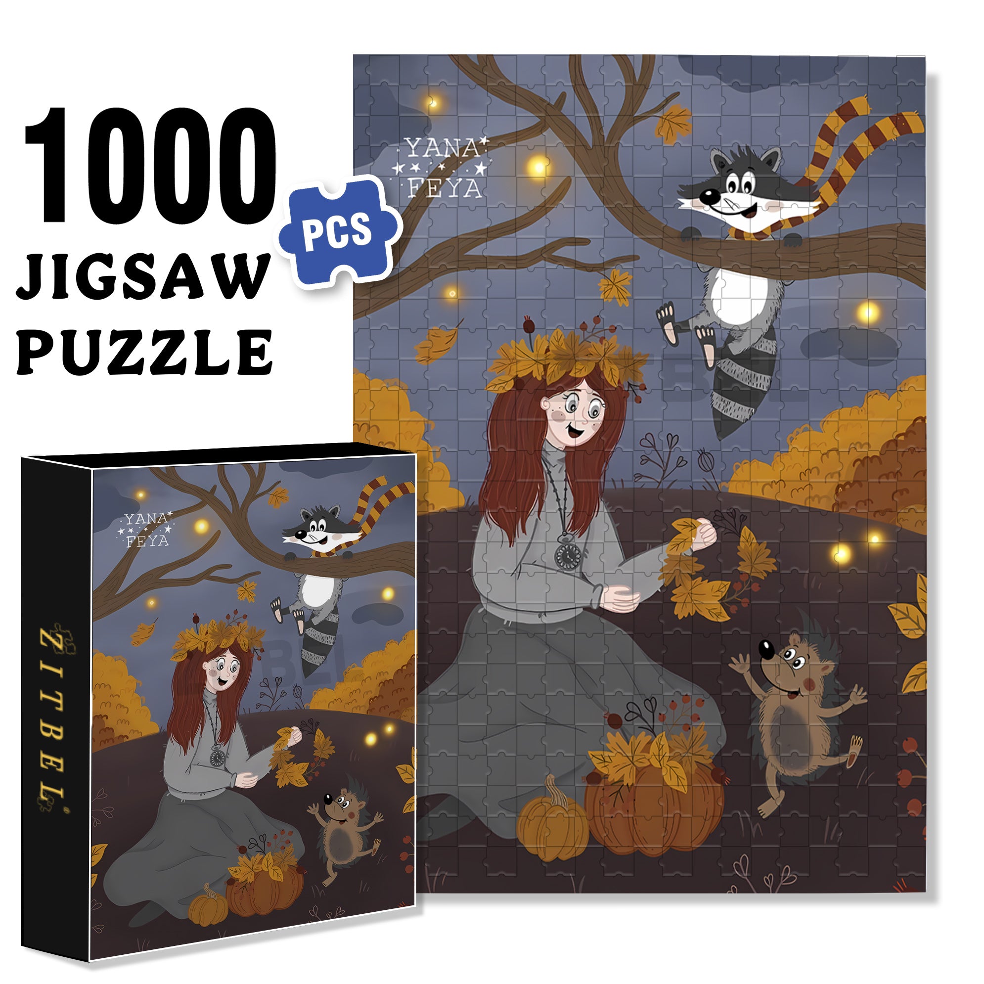 Overjoyed 500pcs/1000pcs Jigsaw Puzzle, Scratch-Resistant, Interactive Family Game & Brain-Boosting DIY Decor, Perfect for Halloween, Christmas & New Year Gifts, Family Puzzle Game