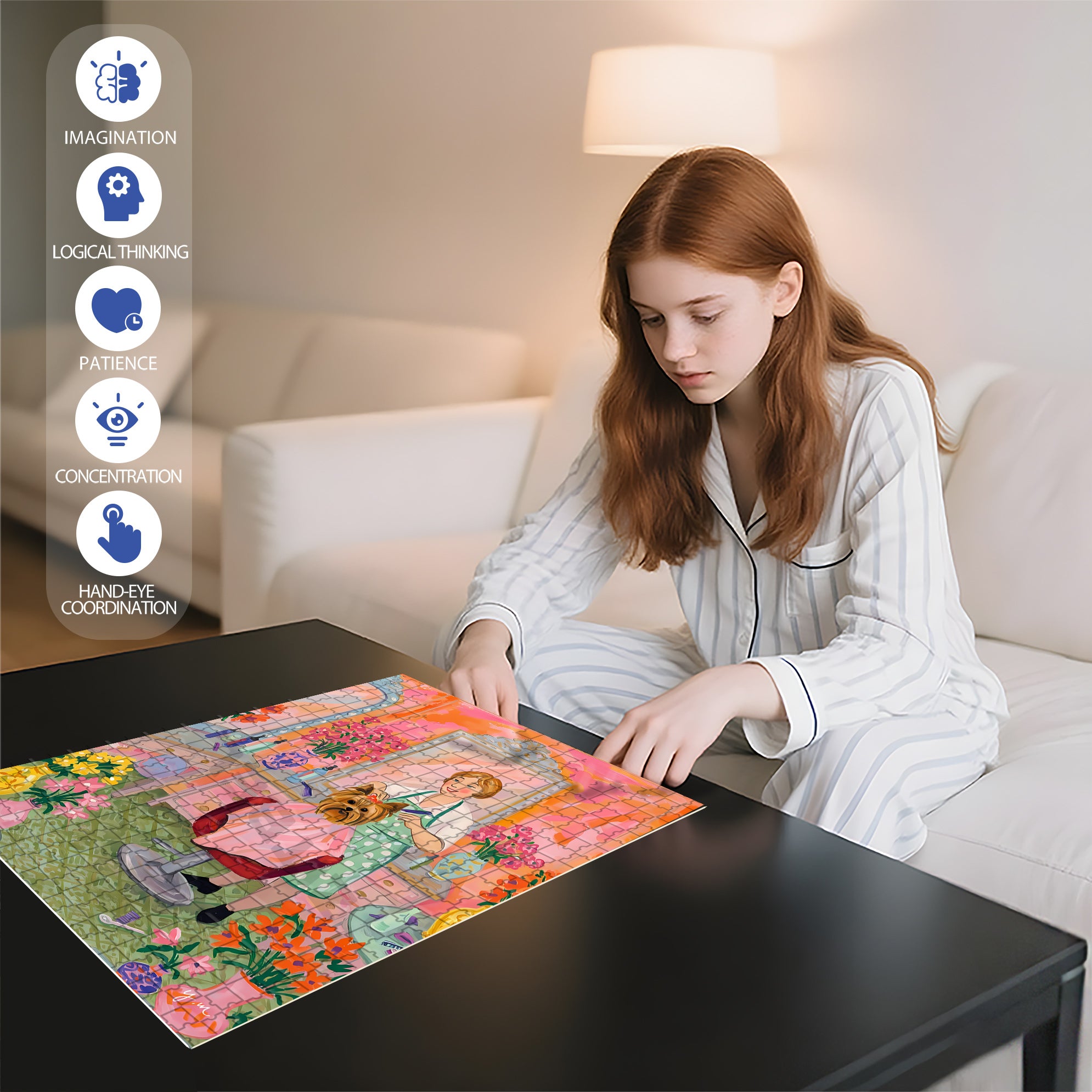 Pet Salon 500pcs/1000pcs Jigsaw Puzzle, Scratch-Resistant, Interactive Family Game & Brain-Boosting DIY Decor, Perfect for Halloween, Christmas & New Year Gifts, Family Puzzle Game