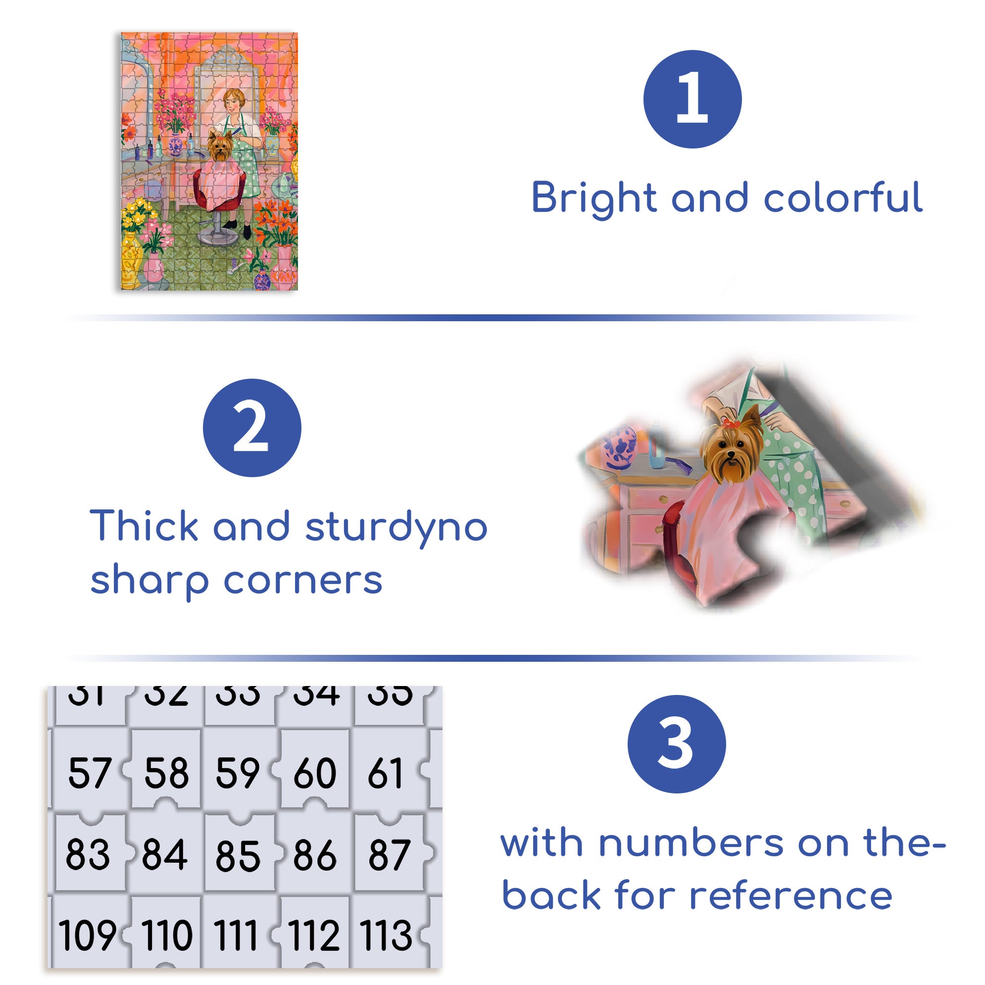 Pet Salon 500pcs/1000pcs Jigsaw Puzzle, Scratch-Resistant, Interactive Family Game & Brain-Boosting DIY Decor, Perfect for Halloween, Christmas & New Year Gifts, Family Puzzle Game