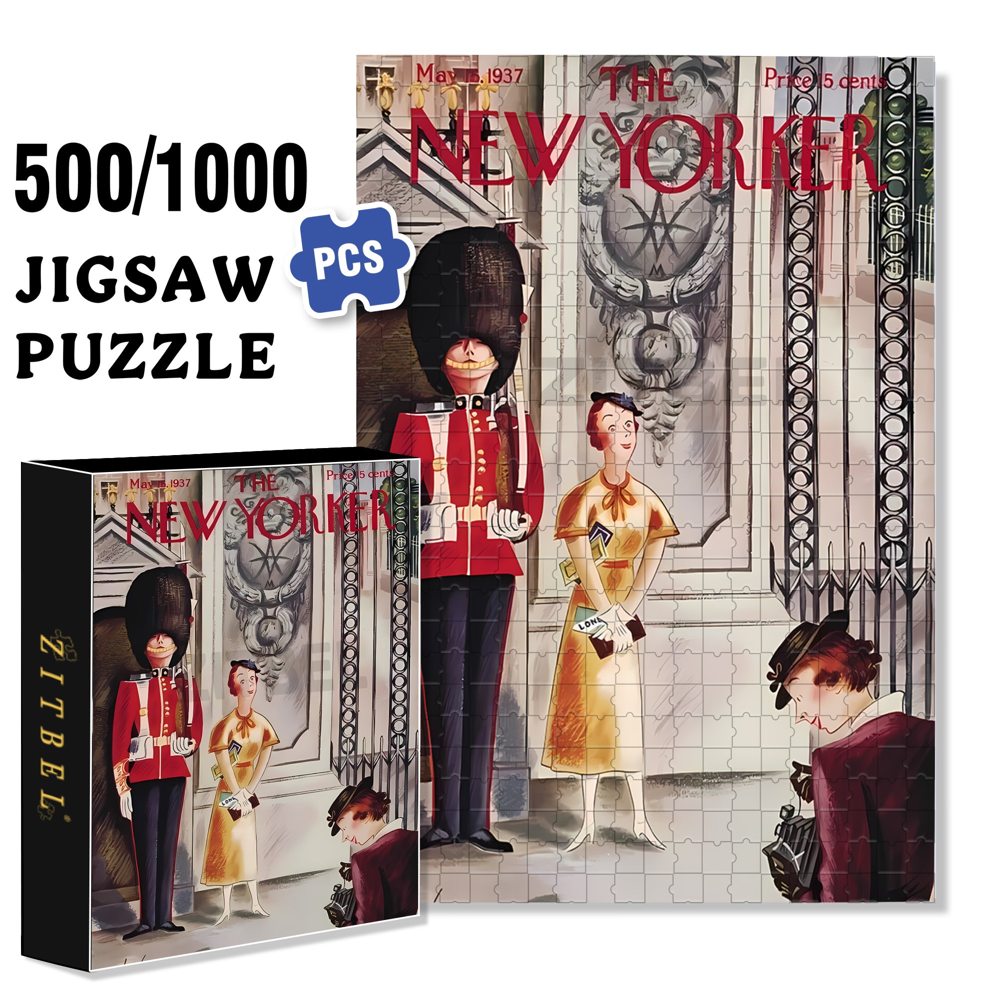 Photograph 500pcs/1000pcs Jigsaw Puzzle, Scratch-Resistant, Interactive Family Game & Brain-Boosting DIY Decor, Perfect for Halloween, Christmas & New Year Gifts, Family Puzzle Game