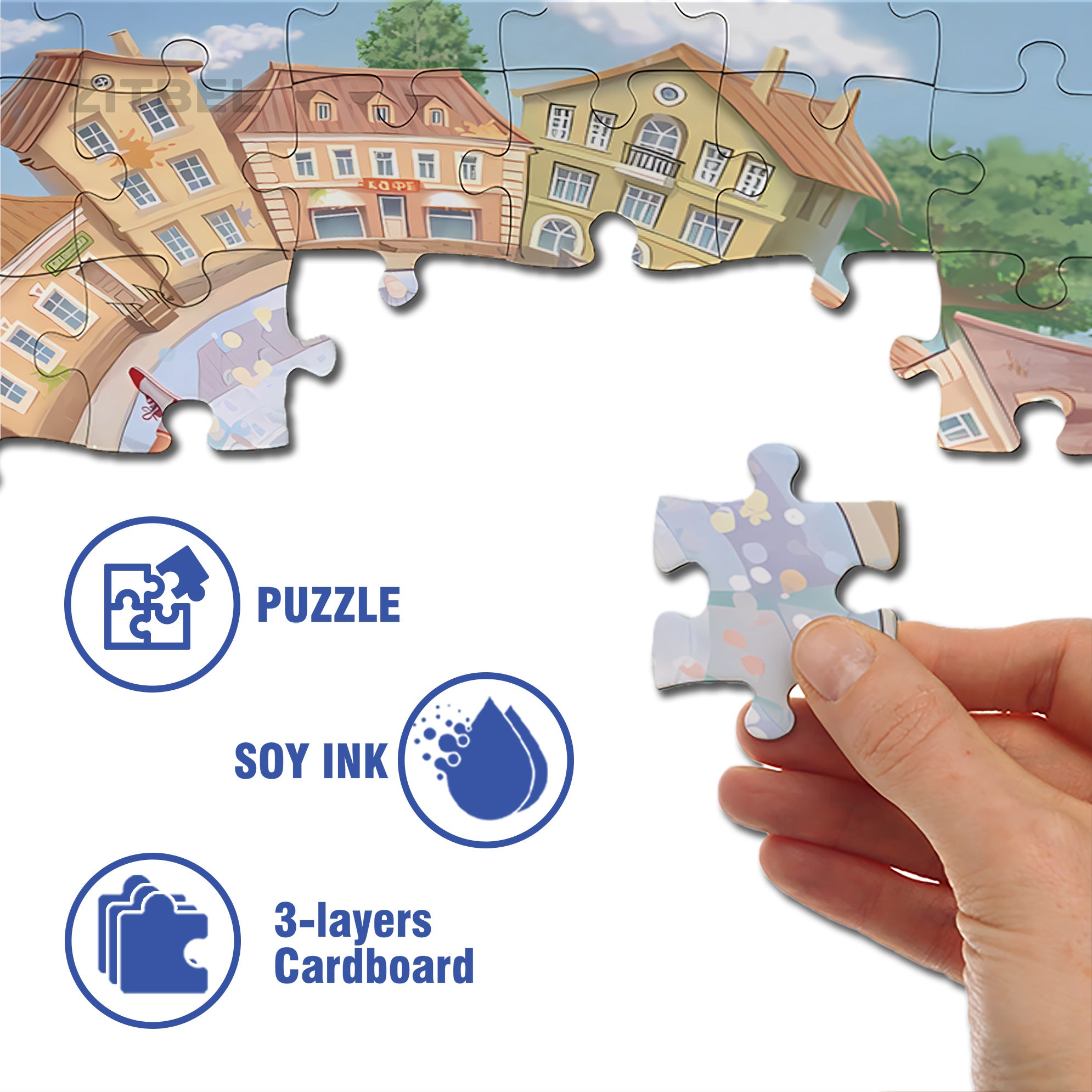 Running In The Wind 500pcs/1000pcs Jigsaw Puzzle, Scratch-Resistant, Interactive Family Game & Brain-Boosting DIY Decor, Perfect for Halloween, Christmas & New Year Gifts, Family Puzzle Game