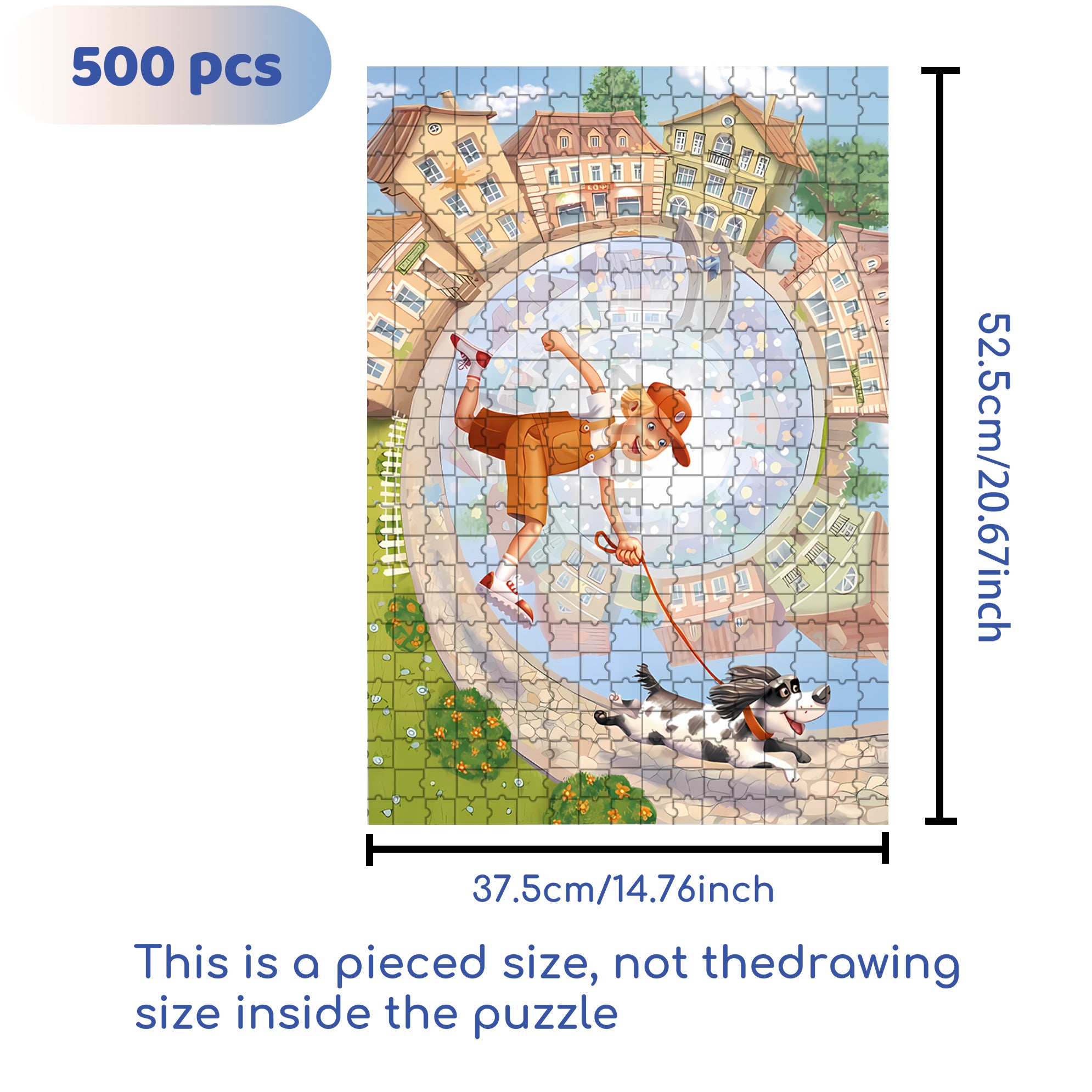 Running In The Wind 500pcs/1000pcs Jigsaw Puzzle, Scratch-Resistant, Interactive Family Game & Brain-Boosting DIY Decor, Perfect for Halloween, Christmas & New Year Gifts, Family Puzzle Game