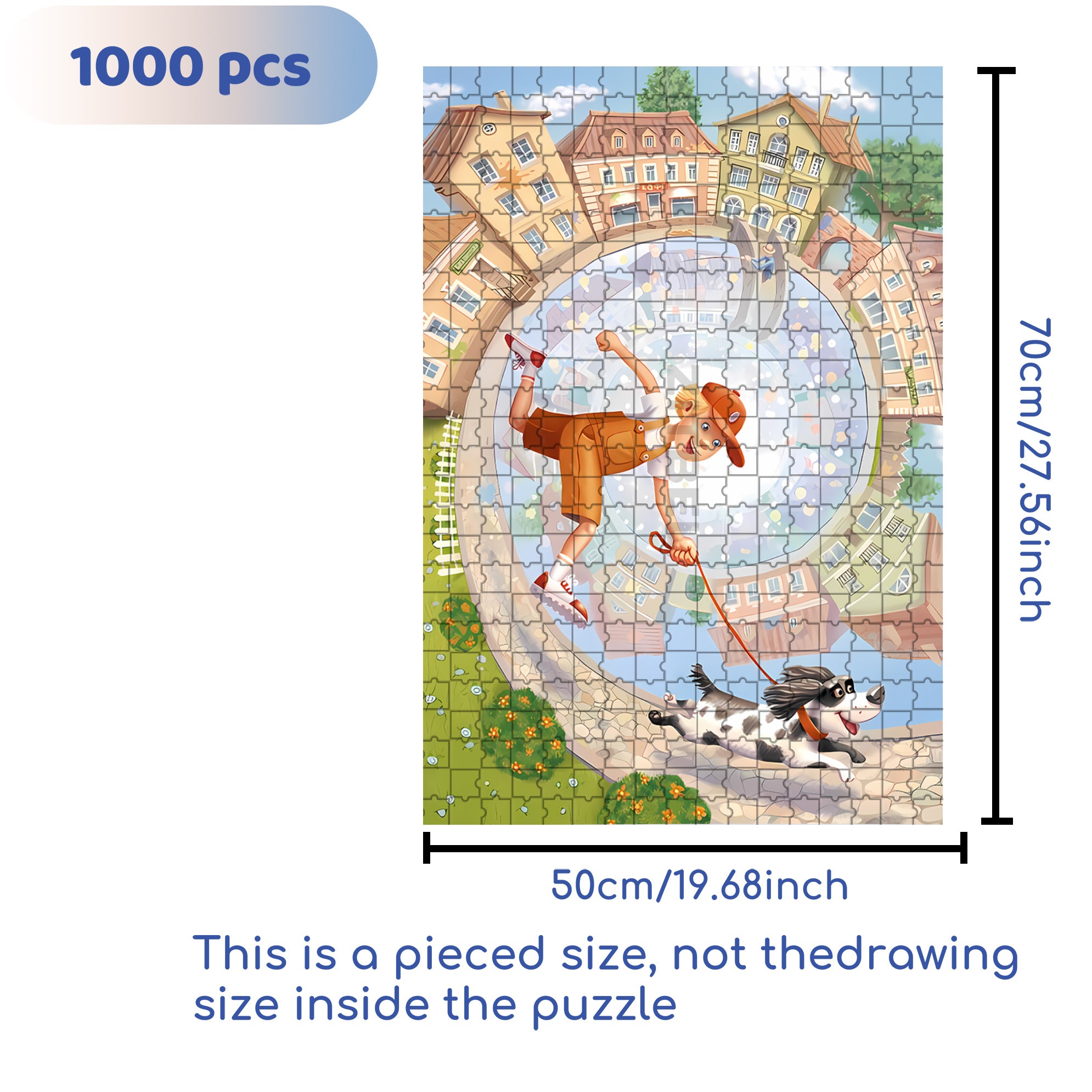Running In The Wind 500pcs/1000pcs Jigsaw Puzzle, Scratch-Resistant, Interactive Family Game & Brain-Boosting DIY Decor, Perfect for Halloween, Christmas & New Year Gifts, Family Puzzle Game