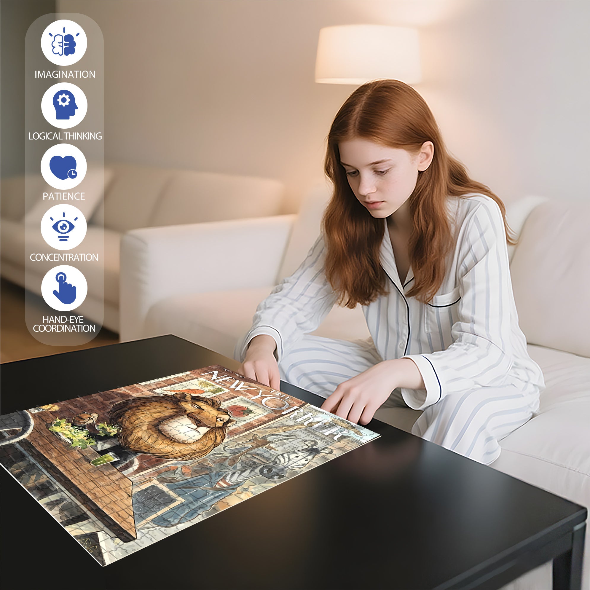 Salad 500pcs/1000pcs Jigsaw Puzzle, Scratch-Resistant, Interactive Family Game & Brain-Boosting DIY Decor, Perfect for Halloween, Christmas & New Year Gifts, Family Puzzle Game