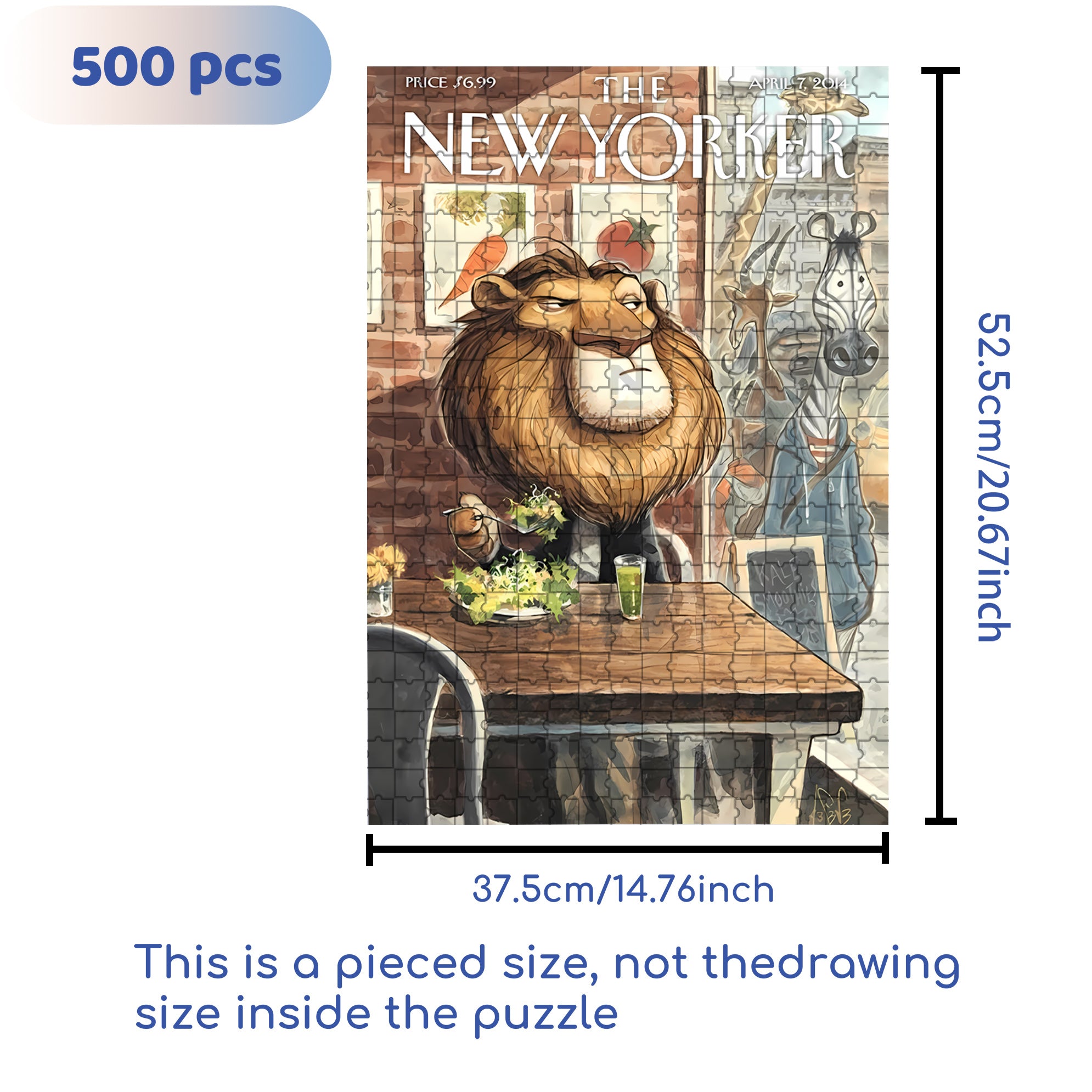 Salad 500pcs/1000pcs Jigsaw Puzzle, Scratch-Resistant, Interactive Family Game & Brain-Boosting DIY Decor, Perfect for Halloween, Christmas & New Year Gifts, Family Puzzle Game