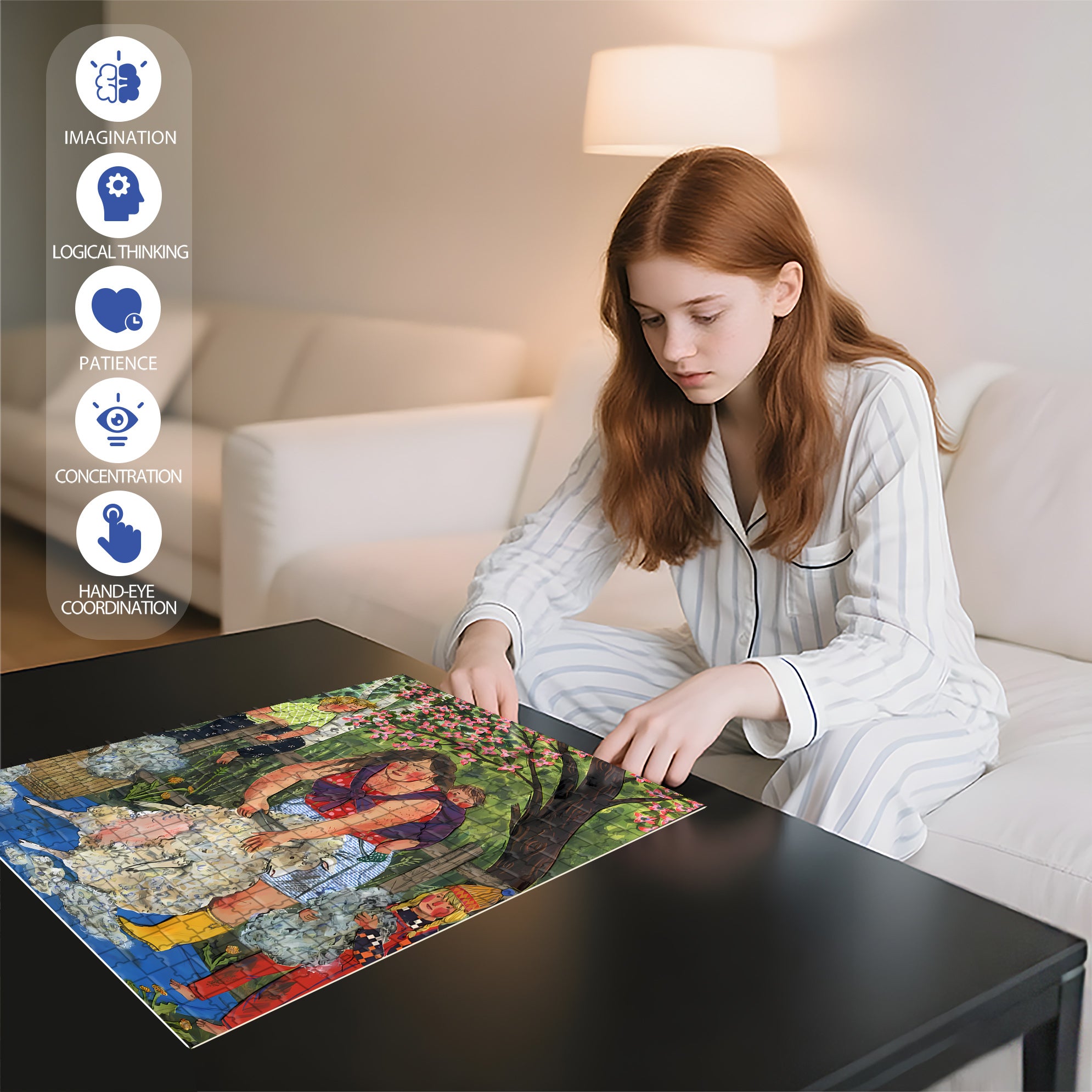Sheep Shearing 500pcs/1000pcs Jigsaw Puzzle, Scratch-Resistant, Interactive Family Game & Brain-Boosting DIY Decor, Perfect for Halloween, Christmas & New Year Gifts, Family Puzzle Game