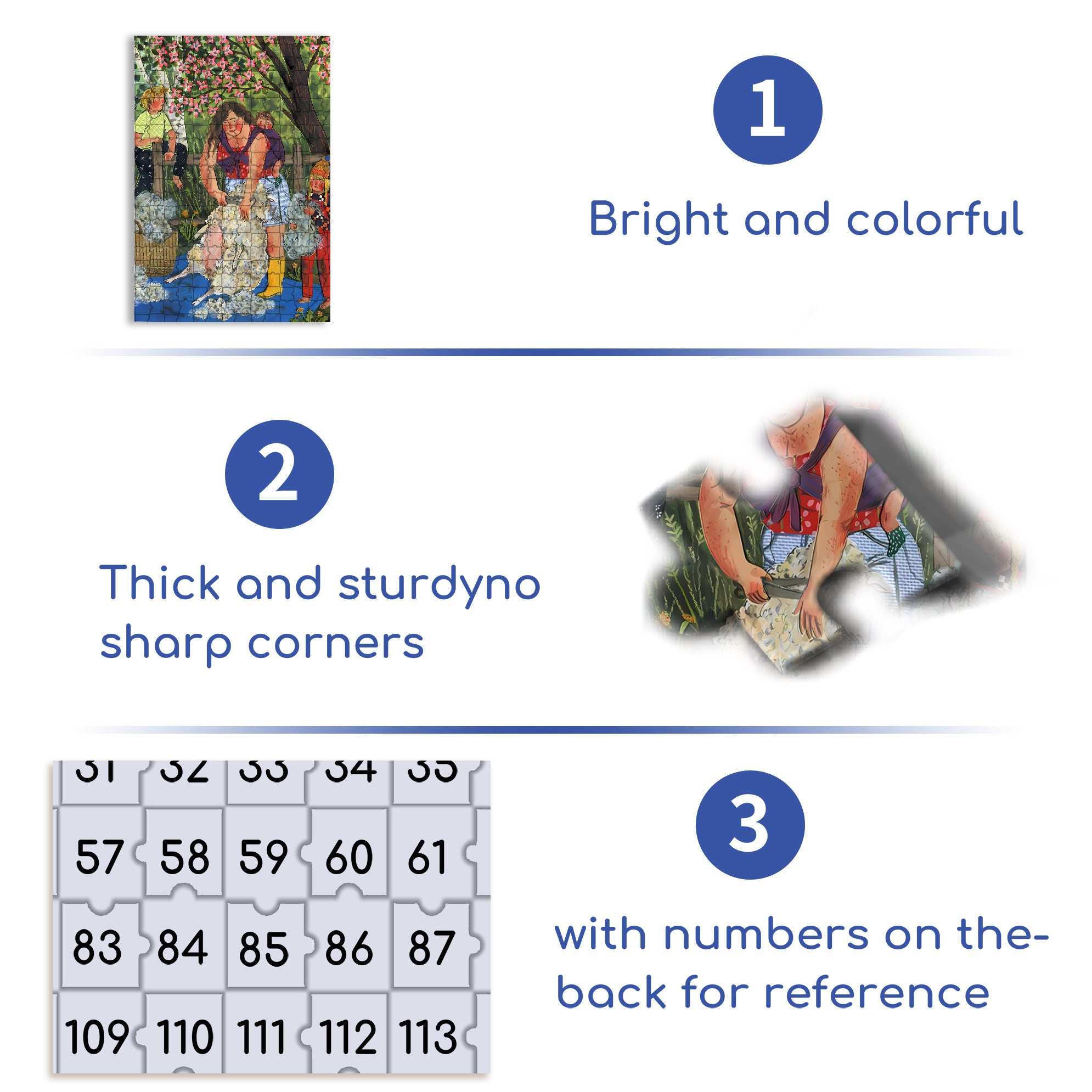 Sheep Shearing 500pcs/1000pcs Jigsaw Puzzle, Scratch-Resistant, Interactive Family Game & Brain-Boosting DIY Decor, Perfect for Halloween, Christmas & New Year Gifts, Family Puzzle Game