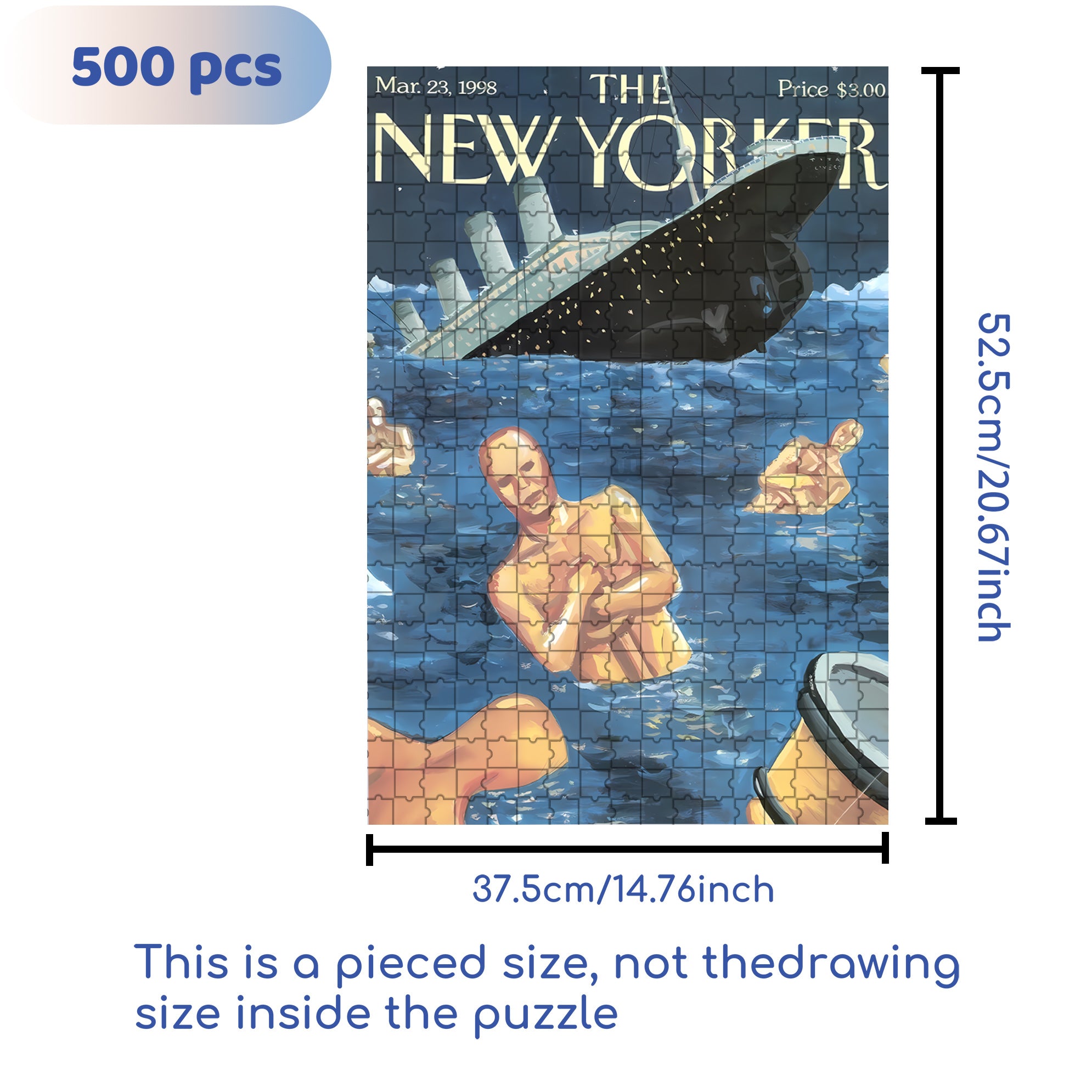 Shipwreck 500pcs/1000pcs Jigsaw Puzzle, Scratch-Resistant, Interactive Family Game & Brain-Boosting DIY Decor, Perfect for Halloween, Christmas & New Year Gifts, Family Puzzle Game