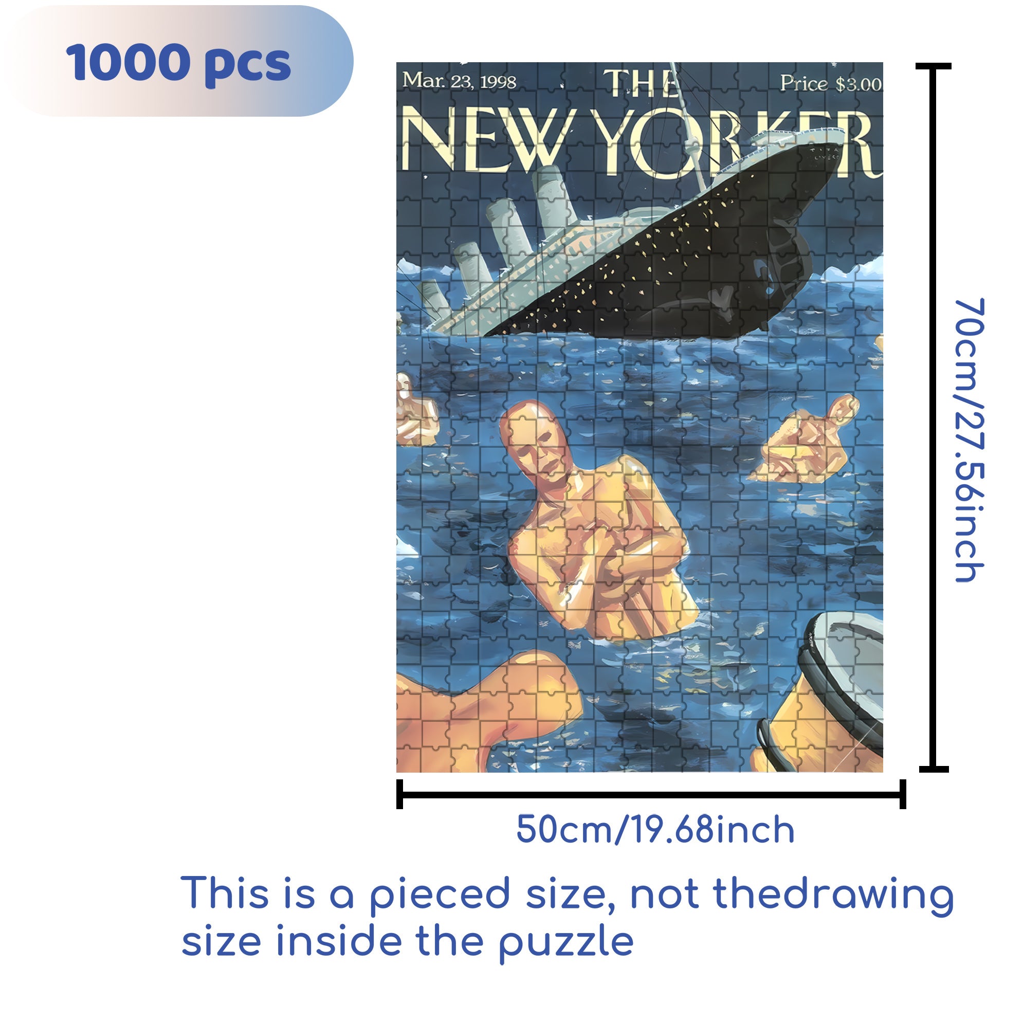Shipwreck 500pcs/1000pcs Jigsaw Puzzle, Scratch-Resistant, Interactive Family Game & Brain-Boosting DIY Decor, Perfect for Halloween, Christmas & New Year Gifts, Family Puzzle Game