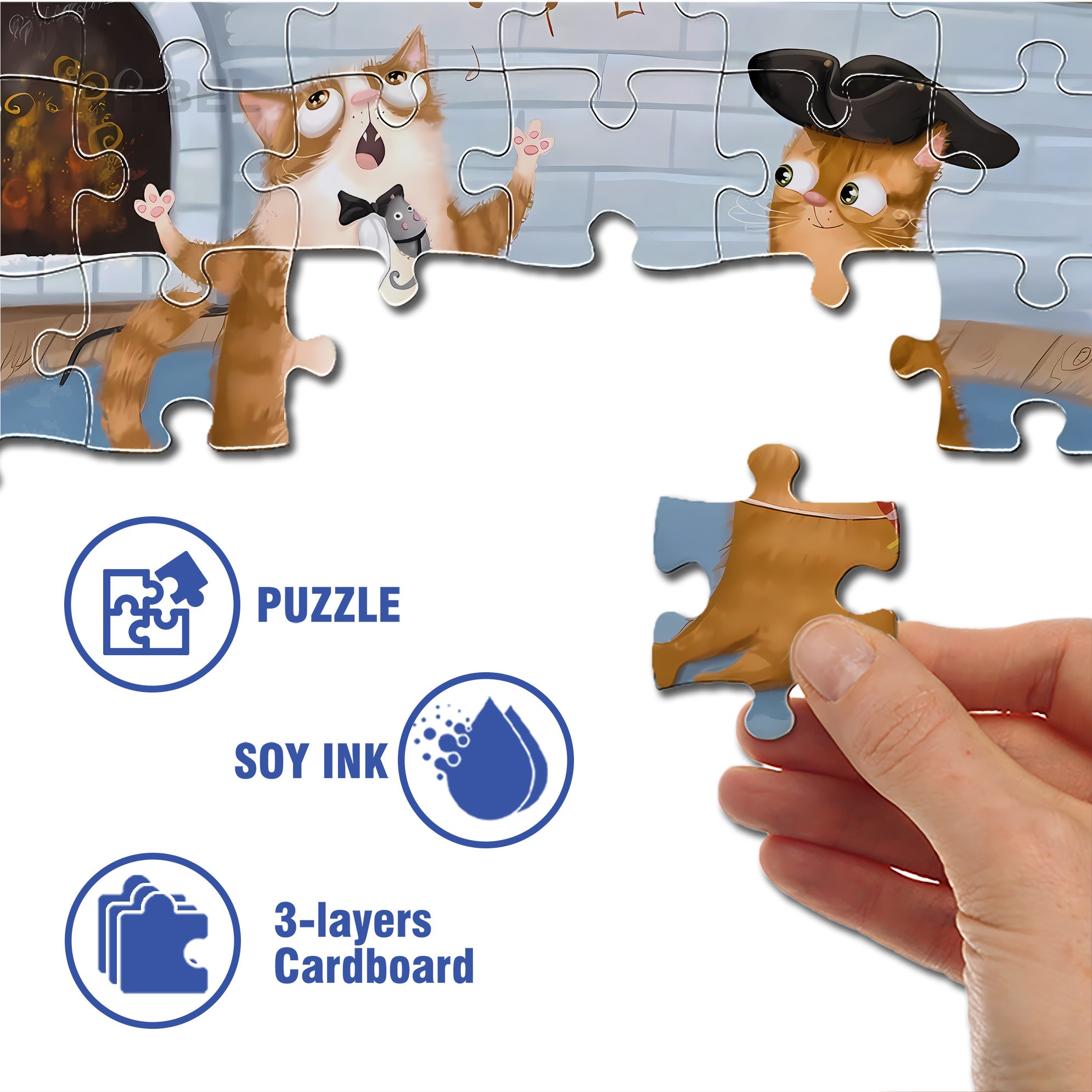 Singing 500pcs/1000pcs Jigsaw Puzzle, Scratch-Resistant, Interactive Family Game & Brain-Boosting DIY Decor, Perfect for Halloween, Christmas & New Year Gifts, Family Puzzle Game