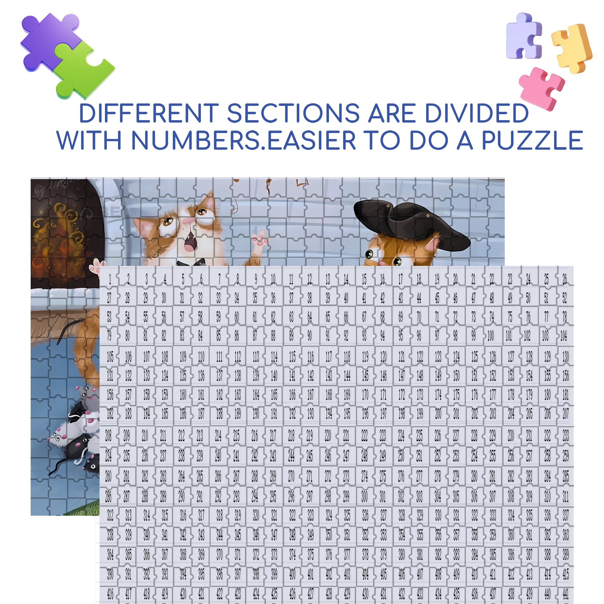 Singing 500pcs/1000pcs Jigsaw Puzzle, Scratch-Resistant, Interactive Family Game & Brain-Boosting DIY Decor, Perfect for Halloween, Christmas & New Year Gifts, Family Puzzle Game