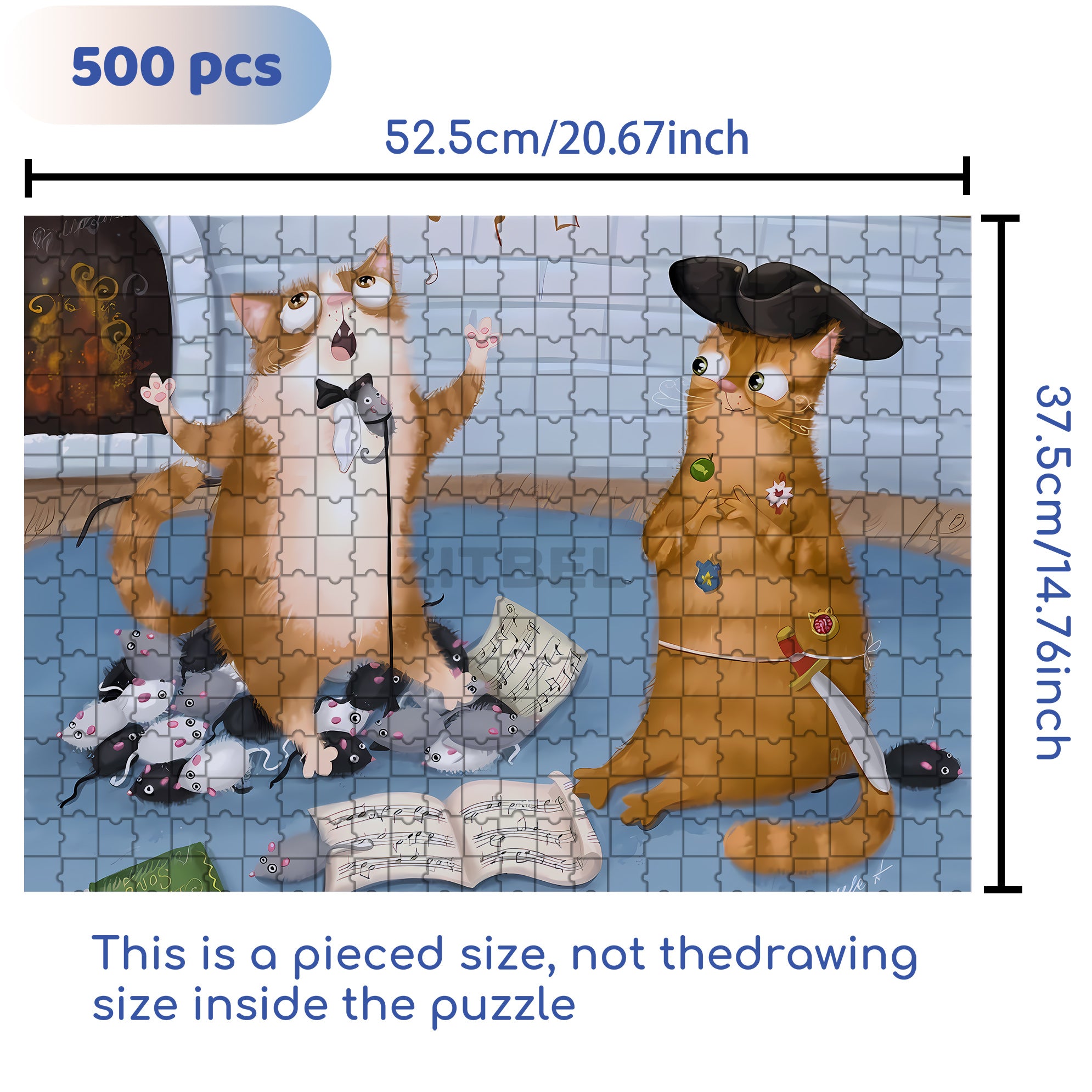 Singing 500pcs/1000pcs Jigsaw Puzzle, Scratch-Resistant, Interactive Family Game & Brain-Boosting DIY Decor, Perfect for Halloween, Christmas & New Year Gifts, Family Puzzle Game
