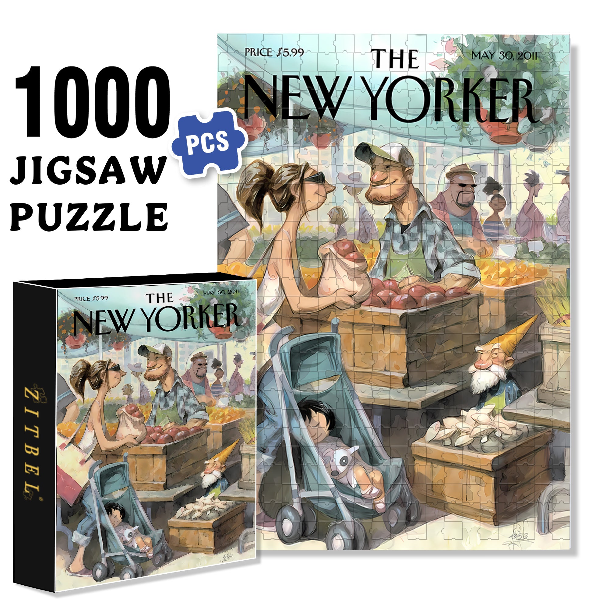 Small Growers 500pcs/1000pcs Jigsaw Puzzle, Scratch-Resistant, Interactive Family Game & Brain-Boosting DIY Decor, Perfect for Halloween, Christmas & New Year Gifts, Family Puzzle Game