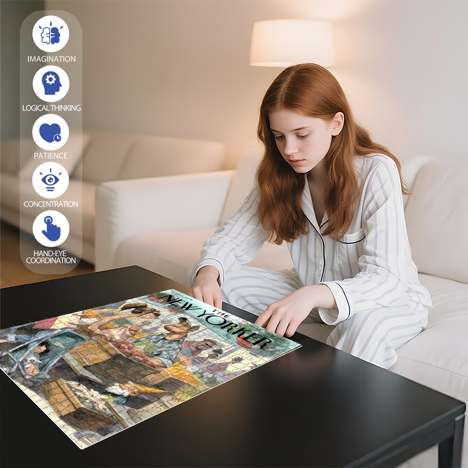 Small Growers 500pcs/1000pcs Jigsaw Puzzle, Scratch-Resistant, Interactive Family Game & Brain-Boosting DIY Decor, Perfect for Halloween, Christmas & New Year Gifts, Family Puzzle Game
