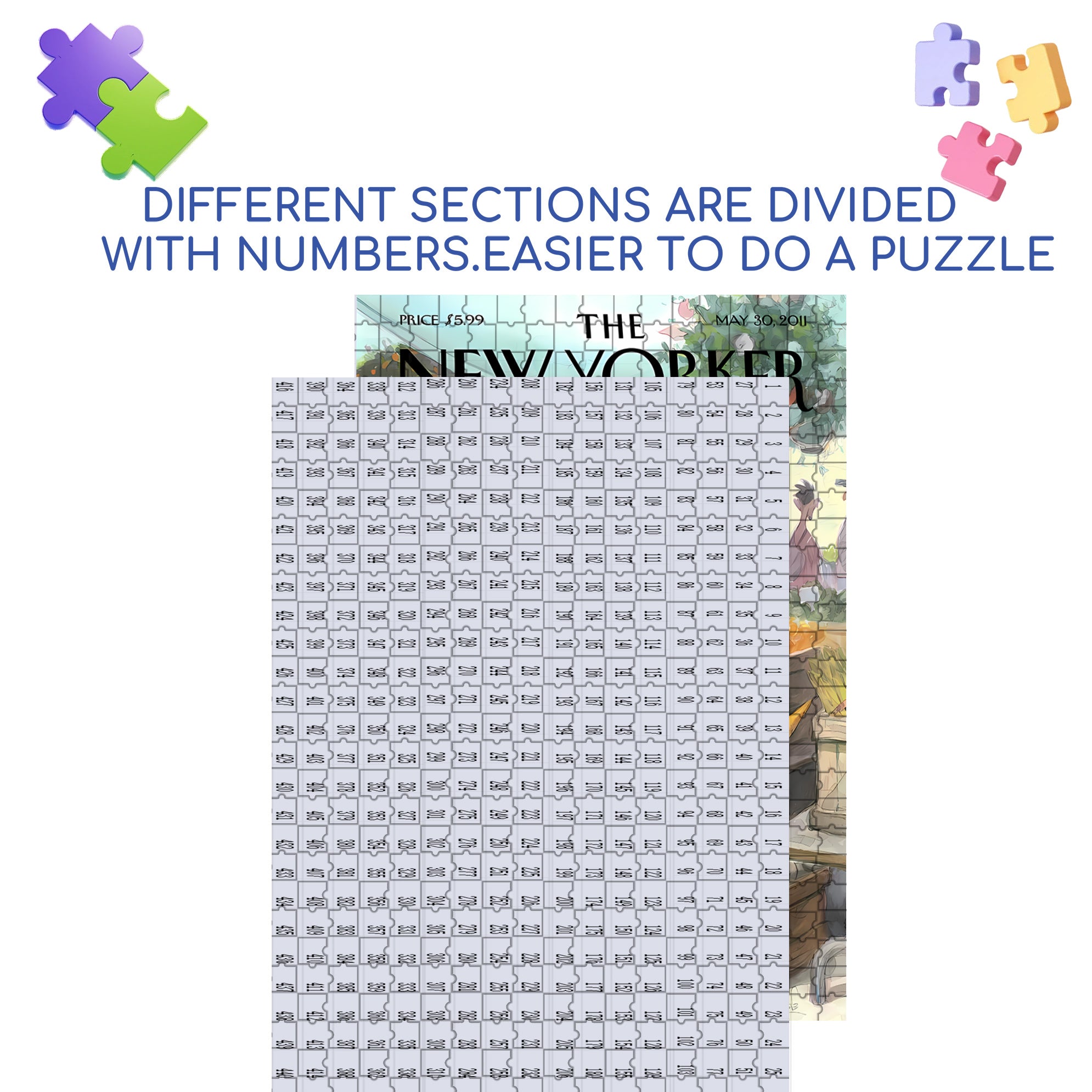 Small Growers 500pcs/1000pcs Jigsaw Puzzle, Scratch-Resistant, Interactive Family Game & Brain-Boosting DIY Decor, Perfect for Halloween, Christmas & New Year Gifts, Family Puzzle Game