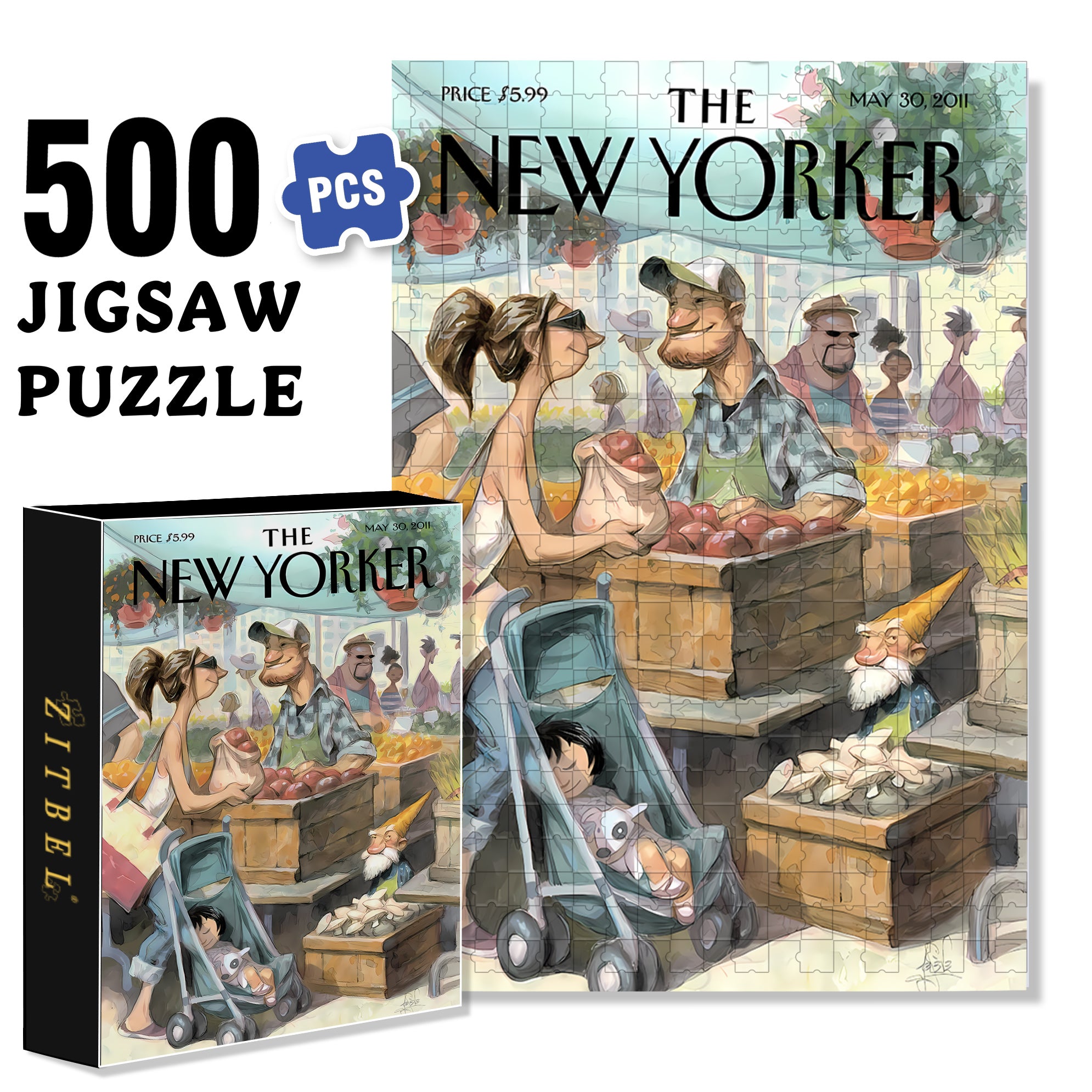 Small Growers 500pcs/1000pcs Jigsaw Puzzle, Scratch-Resistant, Interactive Family Game & Brain-Boosting DIY Decor, Perfect for Halloween, Christmas & New Year Gifts, Family Puzzle Game