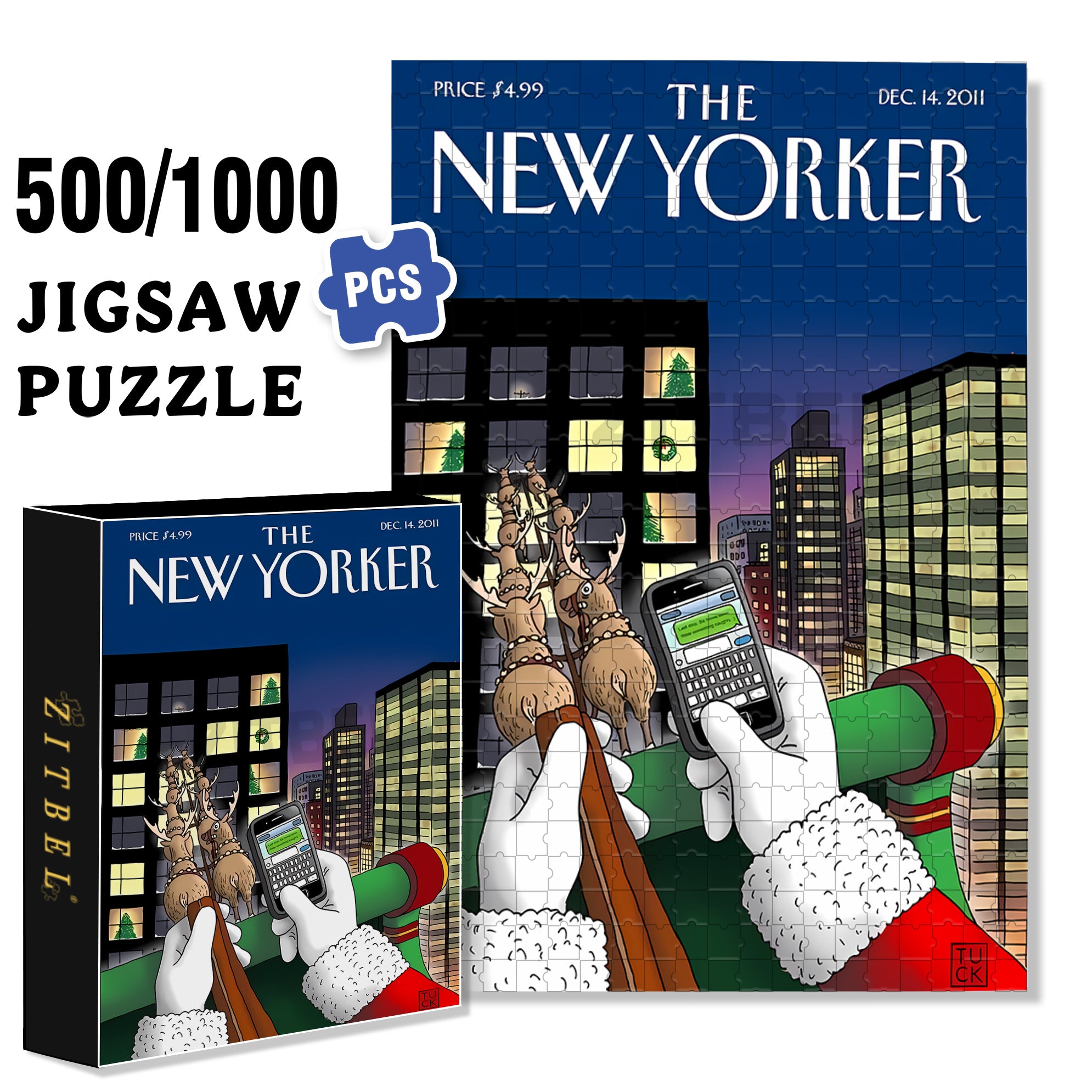 SMS 500pcs/1000pcs Jigsaw Puzzle, Scratch-Resistant, Interactive Family Game & Brain-Boosting DIY Decor, Perfect for Halloween, Christmas & New Year Gifts, Family Puzzle Game