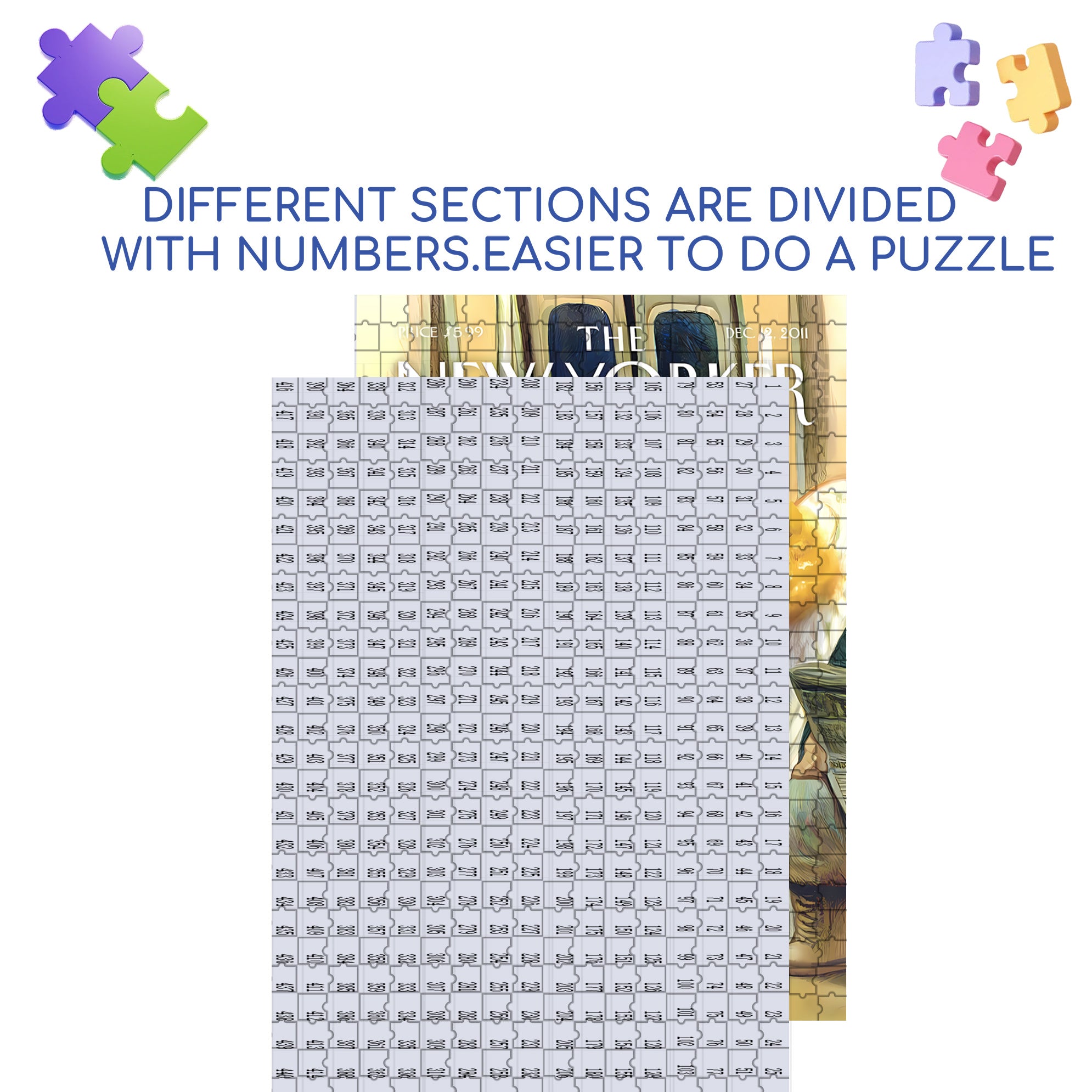 Subway Angel 500pcs/1000pcs Jigsaw Puzzle, Scratch-Resistant, Interactive Family Game & Brain-Boosting DIY Decor, Perfect for Halloween, Christmas & New Year Gifts, Family Puzzle Game
