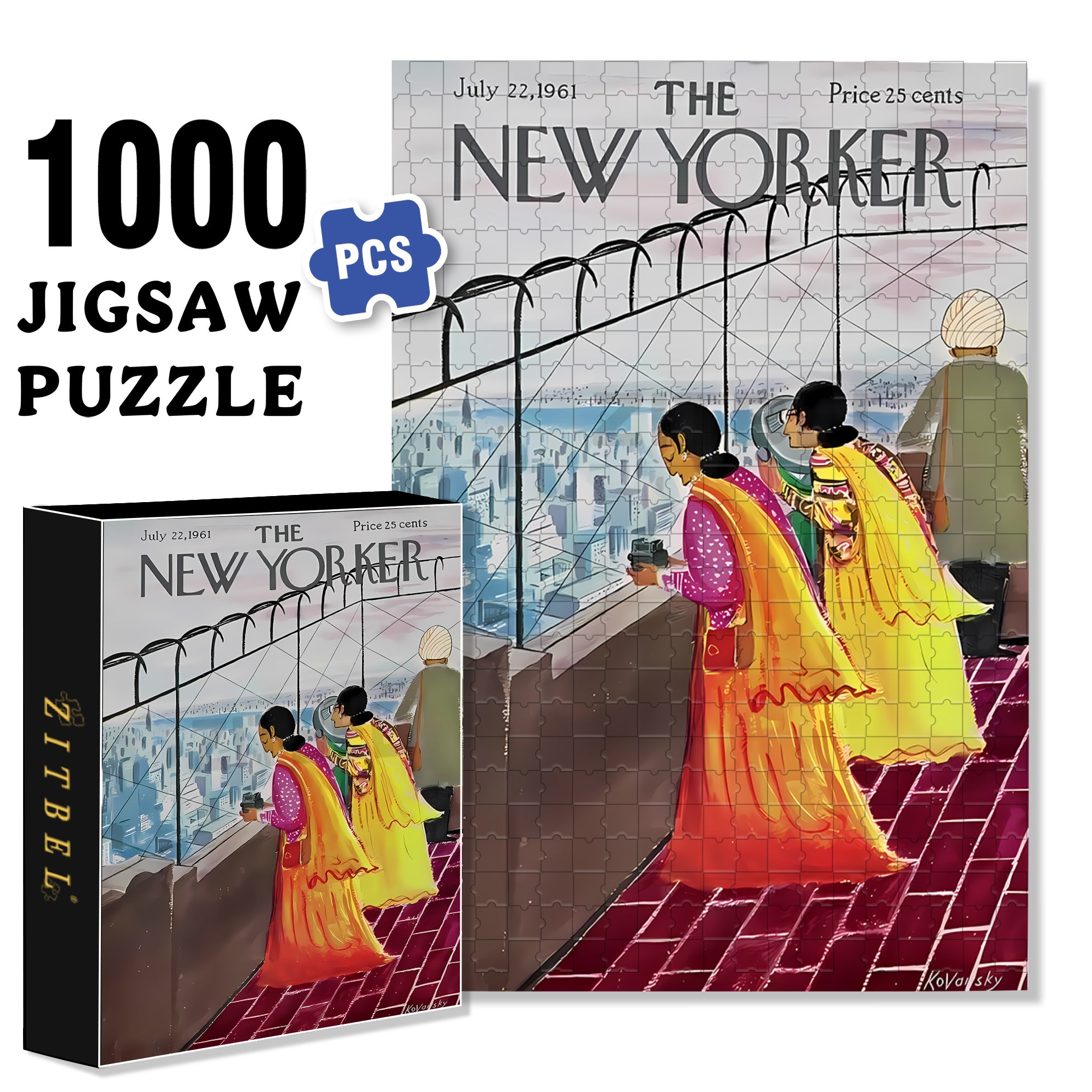 Telescope 500pcs/1000pcs Jigsaw Puzzle, Scratch-Resistant, Interactive Family Game & Brain-Boosting DIY Decor, Perfect for Halloween, Christmas & New Year Gifts, Family Puzzle Game