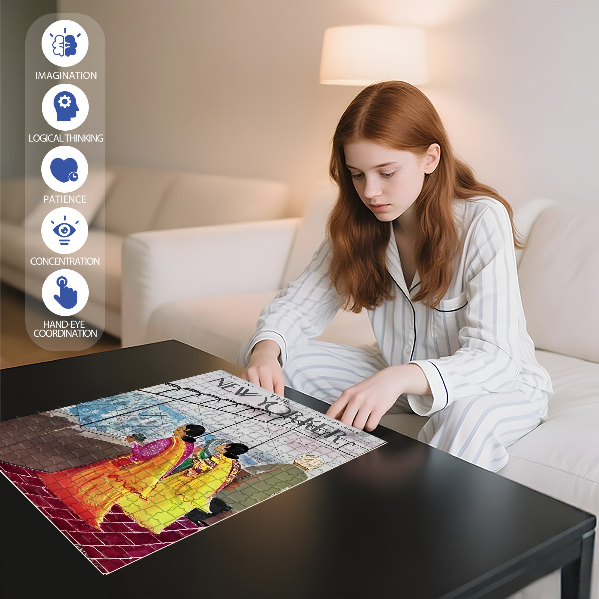 Telescope 500pcs/1000pcs Jigsaw Puzzle, Scratch-Resistant, Interactive Family Game & Brain-Boosting DIY Decor, Perfect for Halloween, Christmas & New Year Gifts, Family Puzzle Game