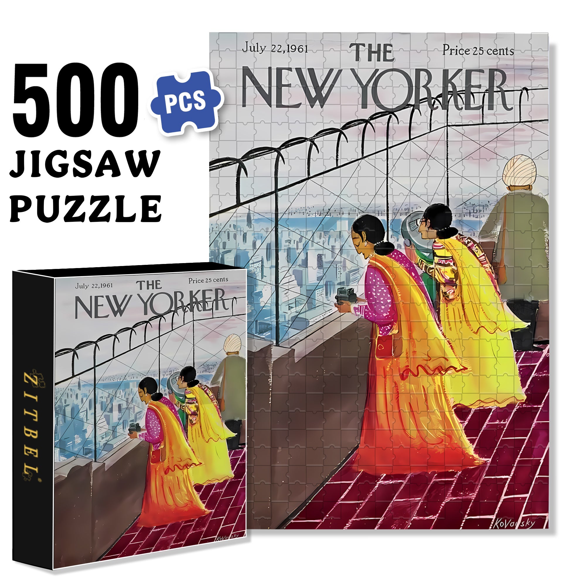 Telescope 500pcs/1000pcs Jigsaw Puzzle, Scratch-Resistant, Interactive Family Game & Brain-Boosting DIY Decor, Perfect for Halloween, Christmas & New Year Gifts, Family Puzzle Game
