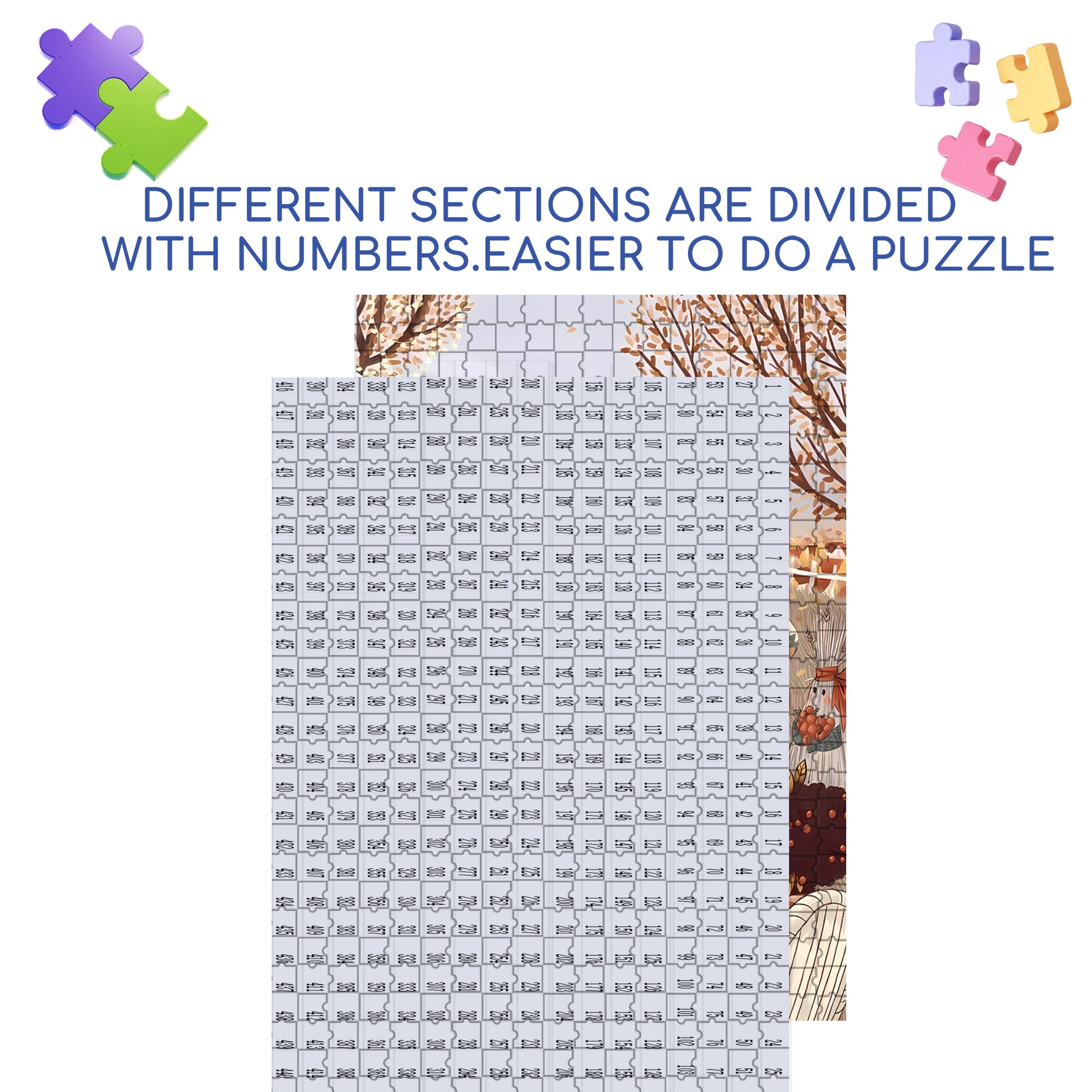Thanksgiving picnic 500pcs/1000pcs Jigsaw Puzzle, Scratch-Resistant, Interactive Family Game & Brain-Boosting DIY Decor, Perfect for Halloween, Christmas & New Year Gifts, Family Puzzle Game