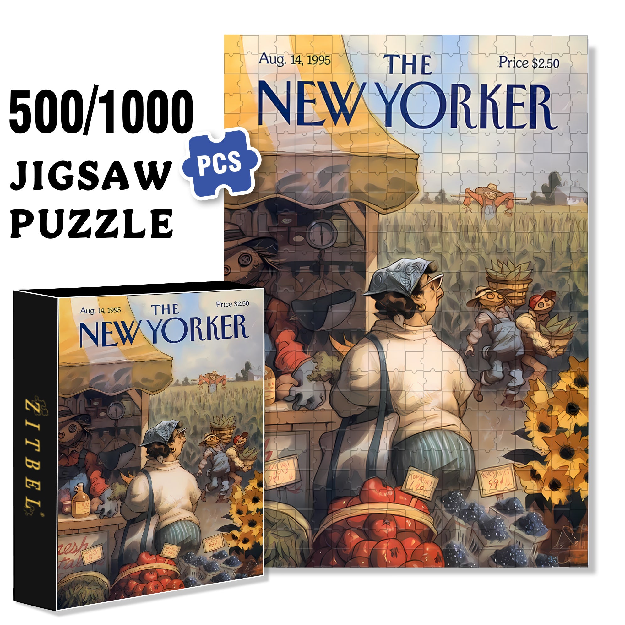 The Scarecrow Thief 500pcs/1000pcs Jigsaw Puzzle, Scratch-Resistant, Interactive Family Game & Brain-Boosting DIY Decor, Perfect for Halloween, Christmas & New Year Gifts, Family Puzzle Game