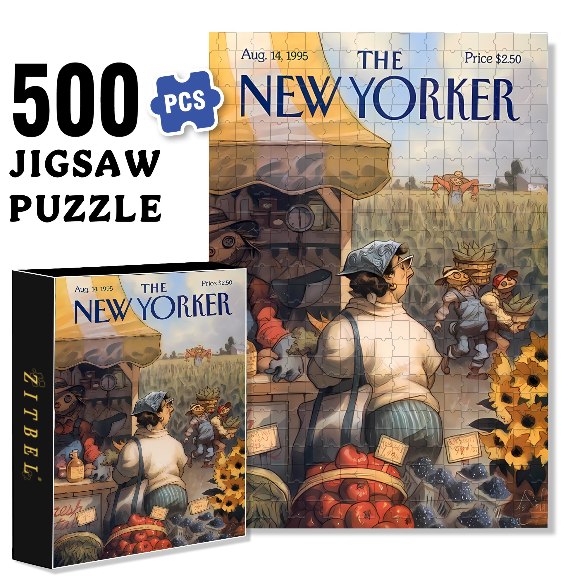 The Scarecrow Thief 500pcs/1000pcs Jigsaw Puzzle, Scratch-Resistant, Interactive Family Game & Brain-Boosting DIY Decor, Perfect for Halloween, Christmas & New Year Gifts, Family Puzzle Game