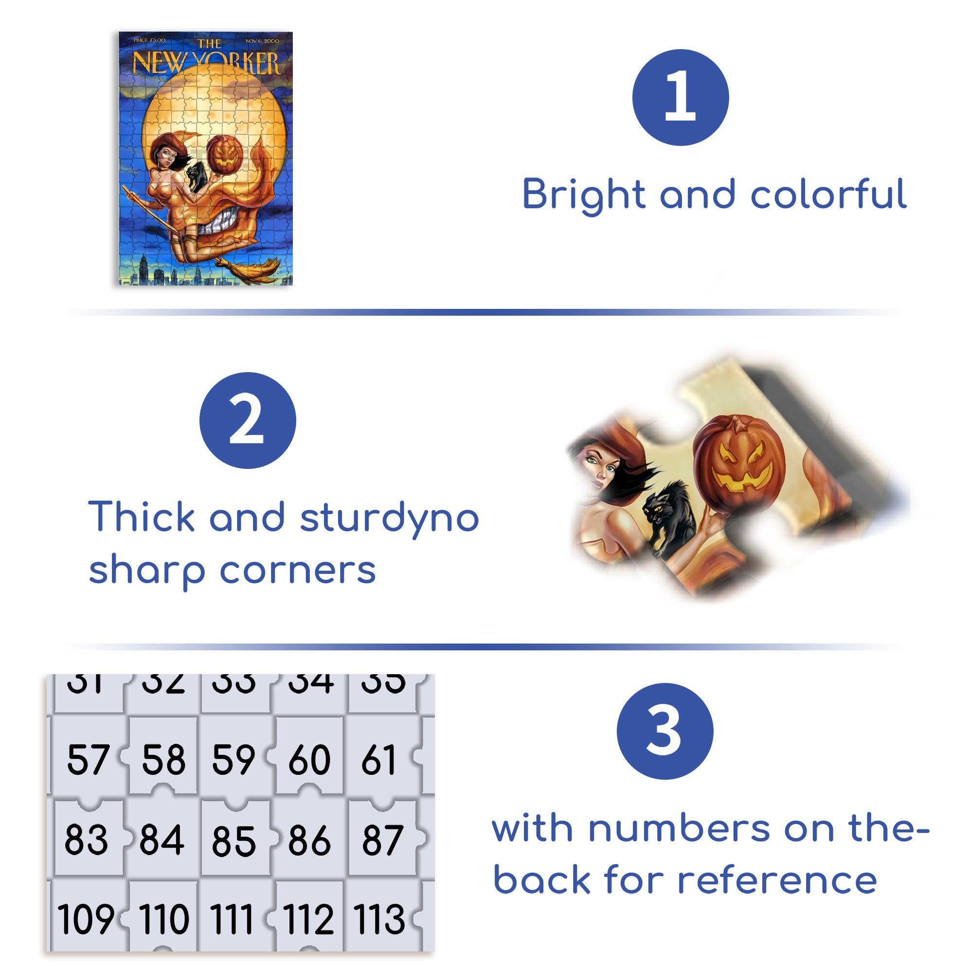 Vintage Halloween 500pcs/1000pcs Jigsaw Puzzle, Scratch-Resistant, Interactive Family Game & Brain-Boosting DIY Decor, Perfect for Halloween, Christmas & New Year Gifts, Family Puzzle Game