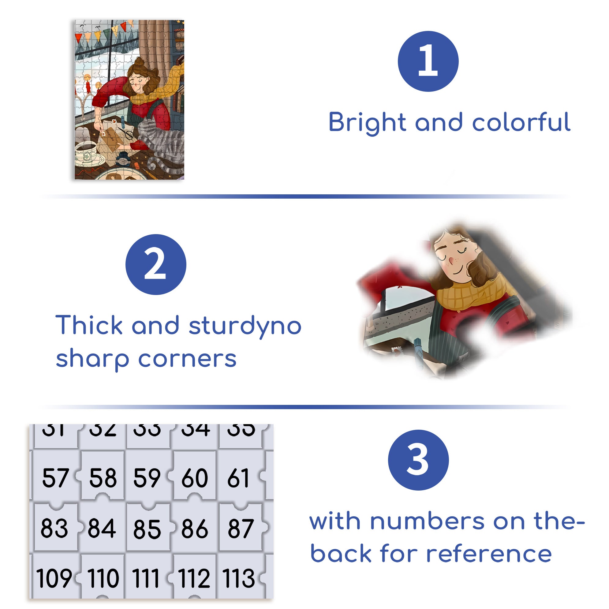 Affix Stamps 500pcs/1000pcs Jigsaw Puzzle, Scratch-Resistant, Interactive Family Game & Brain-Boosting DIY Decor, Perfect for Halloween, Christmas & New Year Gifts, Family Puzzle Game