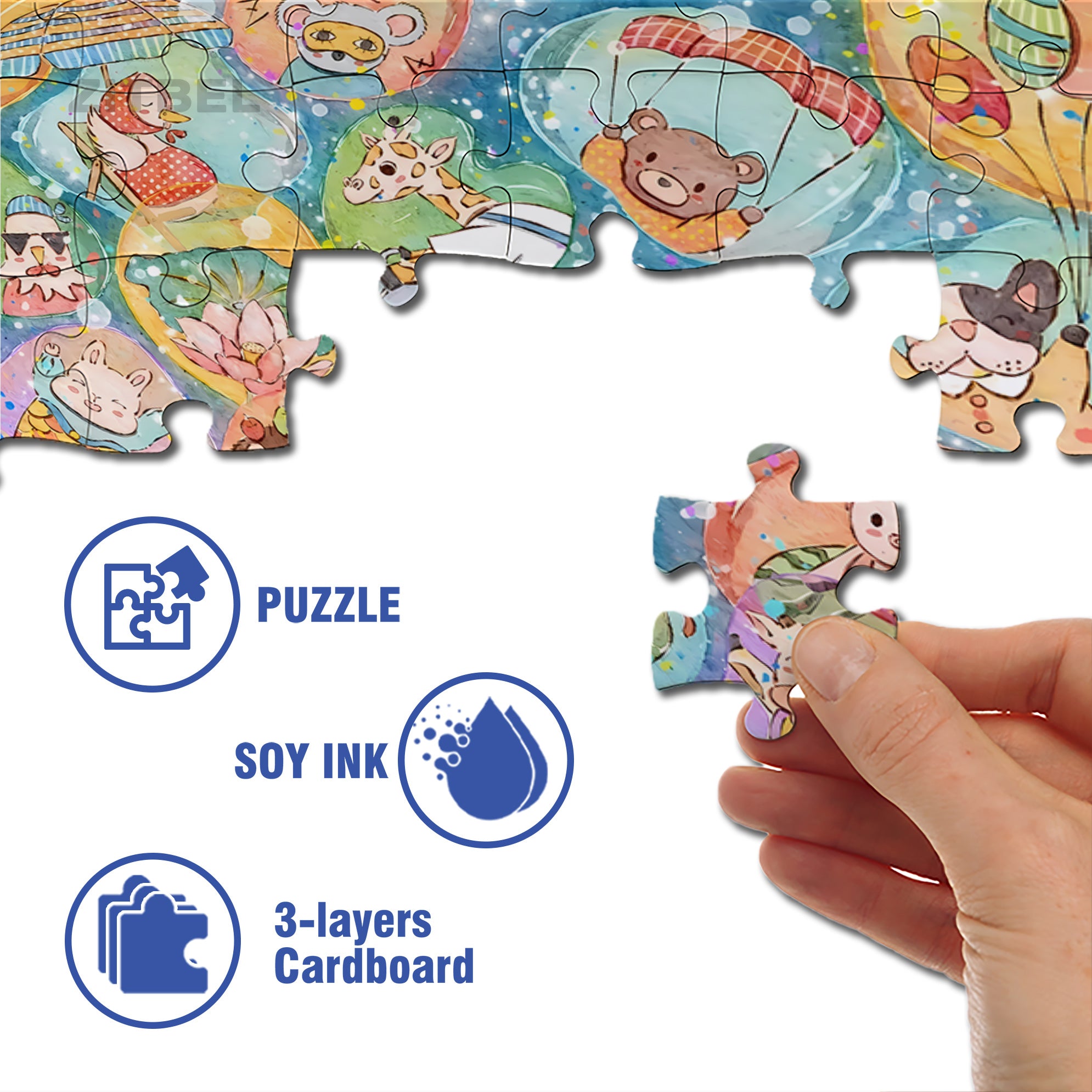 Animal Elements 500pcs/1000pcs Jigsaw Puzzle, Scratch-Resistant, Interactive Family Game & Brain-Boosting DIY Decor, Perfect for Halloween, Christmas & New Year Gifts, Family Puzzle Game