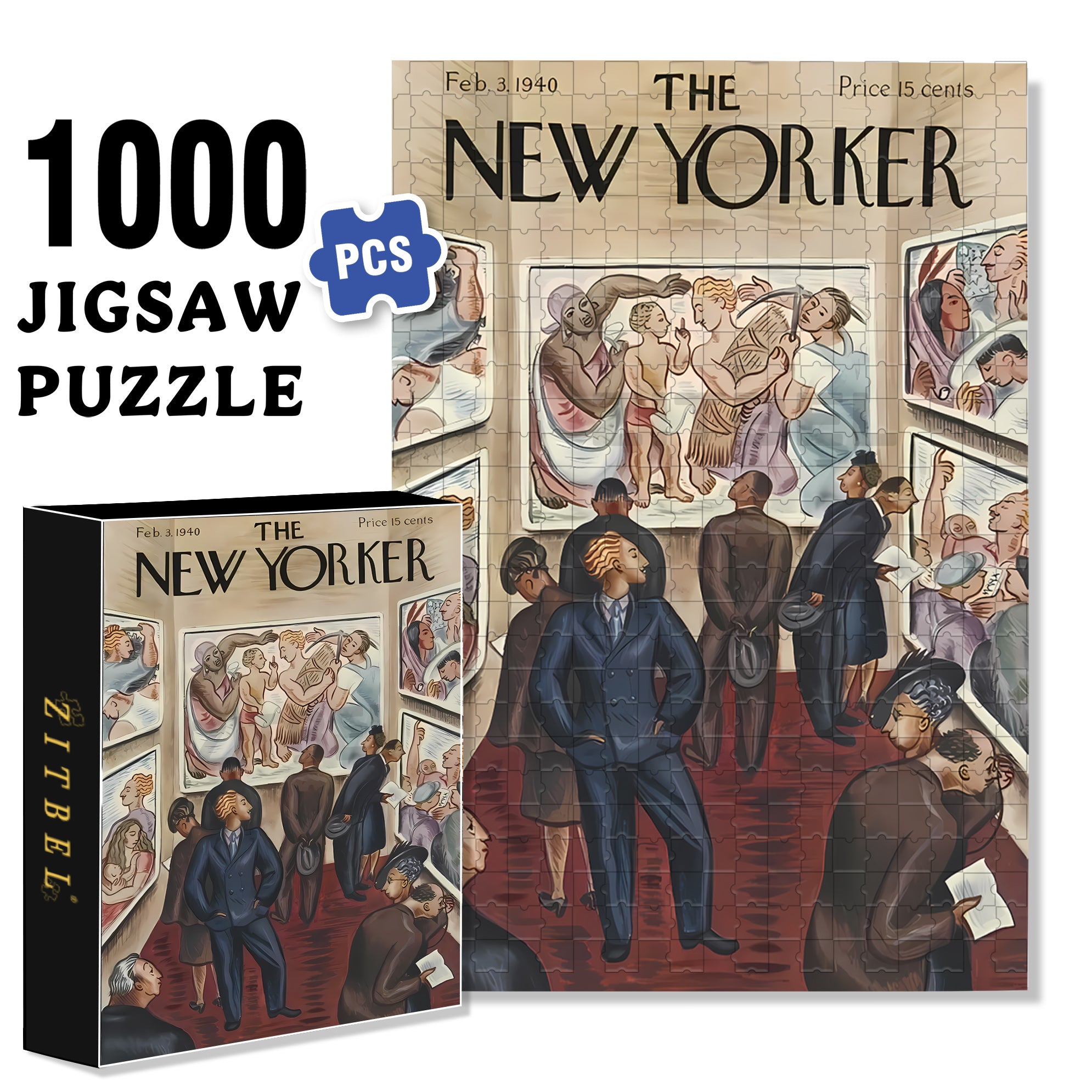 Art Museum 500pcs/1000pcs Jigsaw Puzzle, Scratch-Resistant, Interactive Family Game & Brain-Boosting DIY Decor, Perfect for Halloween, Christmas & New Year Gifts, Family Puzzle Game