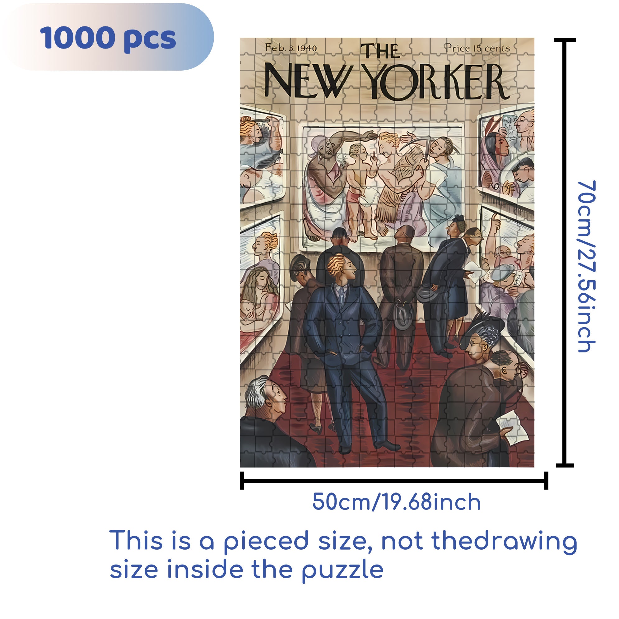 Art Museum 500pcs/1000pcs Jigsaw Puzzle, Scratch-Resistant, Interactive Family Game & Brain-Boosting DIY Decor, Perfect for Halloween, Christmas & New Year Gifts, Family Puzzle Game