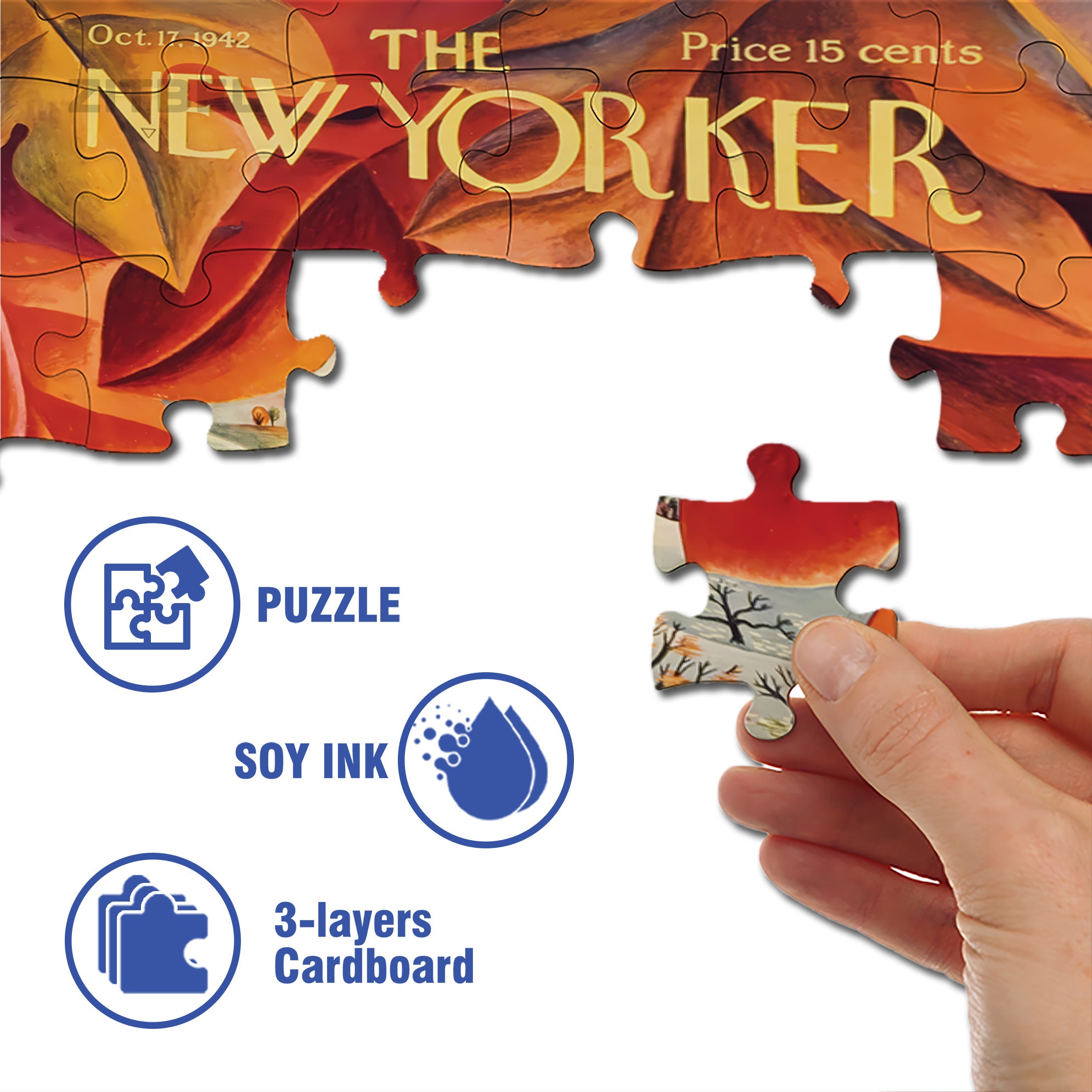 Autumn View 500pcs/1000pcs Jigsaw Puzzle, Scratch-Resistant, Interactive Family Game & Brain-Boosting DIY Decor, Perfect for Halloween, Christmas & New Year Gifts, Family Puzzle Game