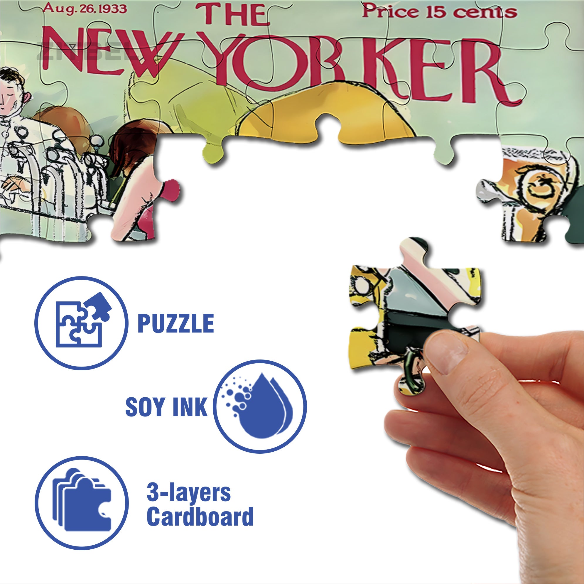 Bar 500pcs/1000pcs Jigsaw Puzzle, Scratch-Resistant, Interactive Family Game & Brain-Boosting DIY Decor, Perfect for Halloween, Christmas & New Year Gifts, Family Puzzle Game