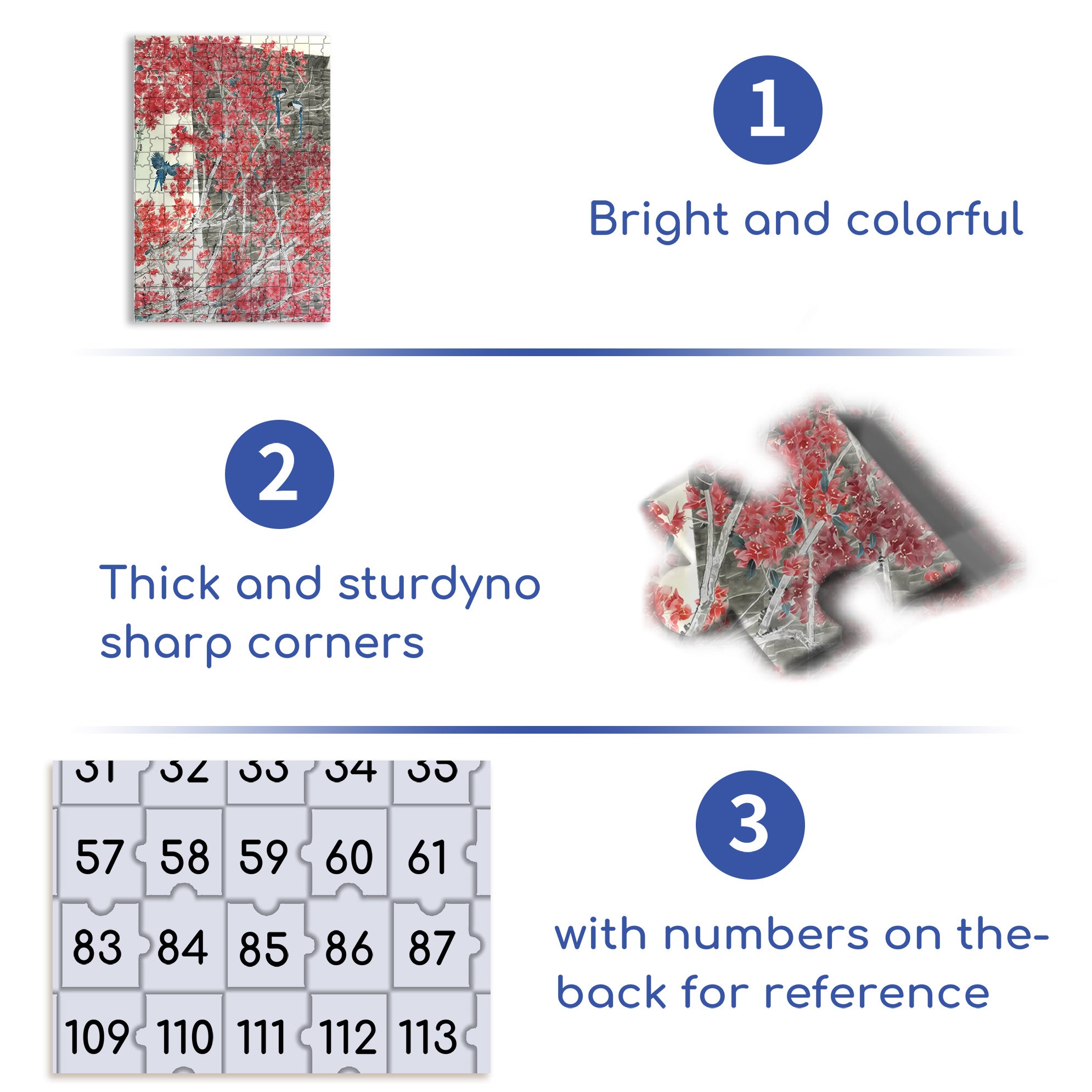 Branches 500pcs/1000pcs Jigsaw Puzzle, Scratch-Resistant, Interactive Family Game & Brain-Boosting DIY Decor, Perfect for Halloween, Christmas & New Year Gifts, Family Puzzle Game