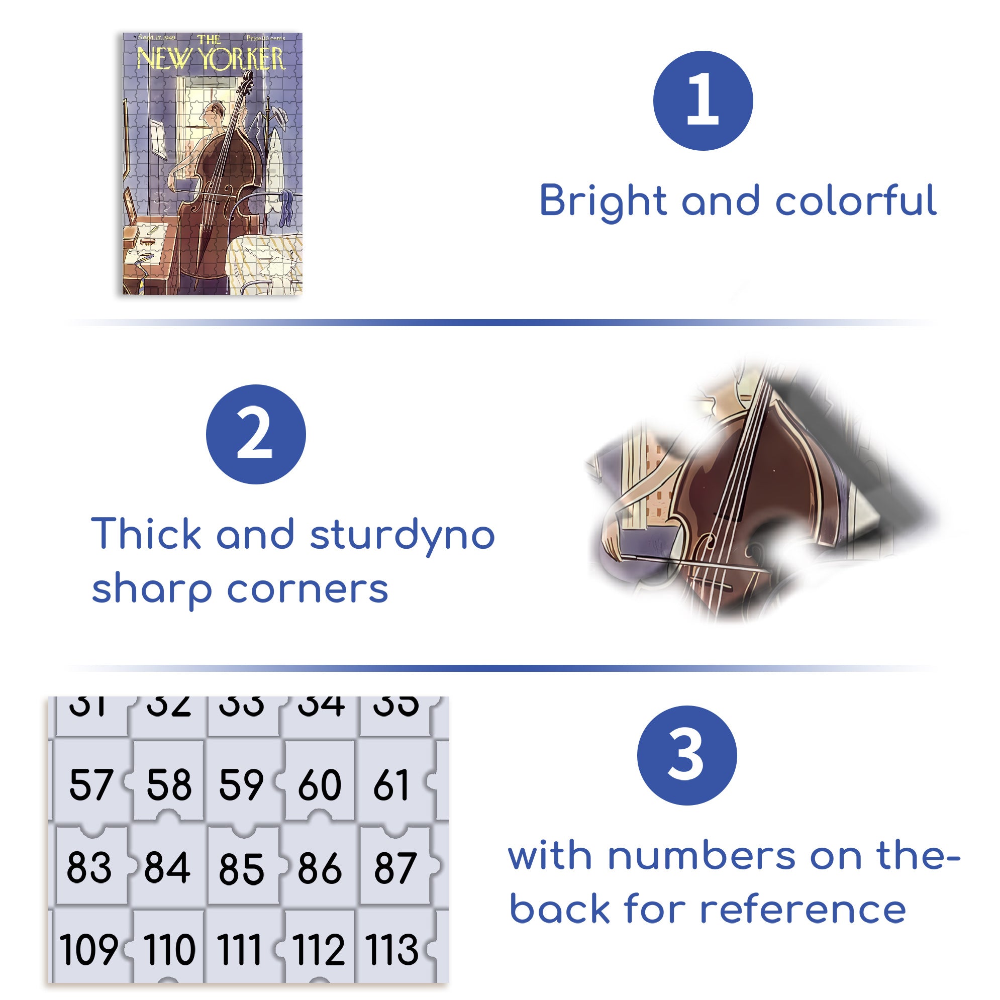 Cello Concerto 500pcs/1000pcs Jigsaw Puzzle, Scratch-Resistant, Interactive Family Game & Brain-Boosting DIY Decor, Perfect for Halloween, Christmas & New Year Gifts, Family Puzzle Game