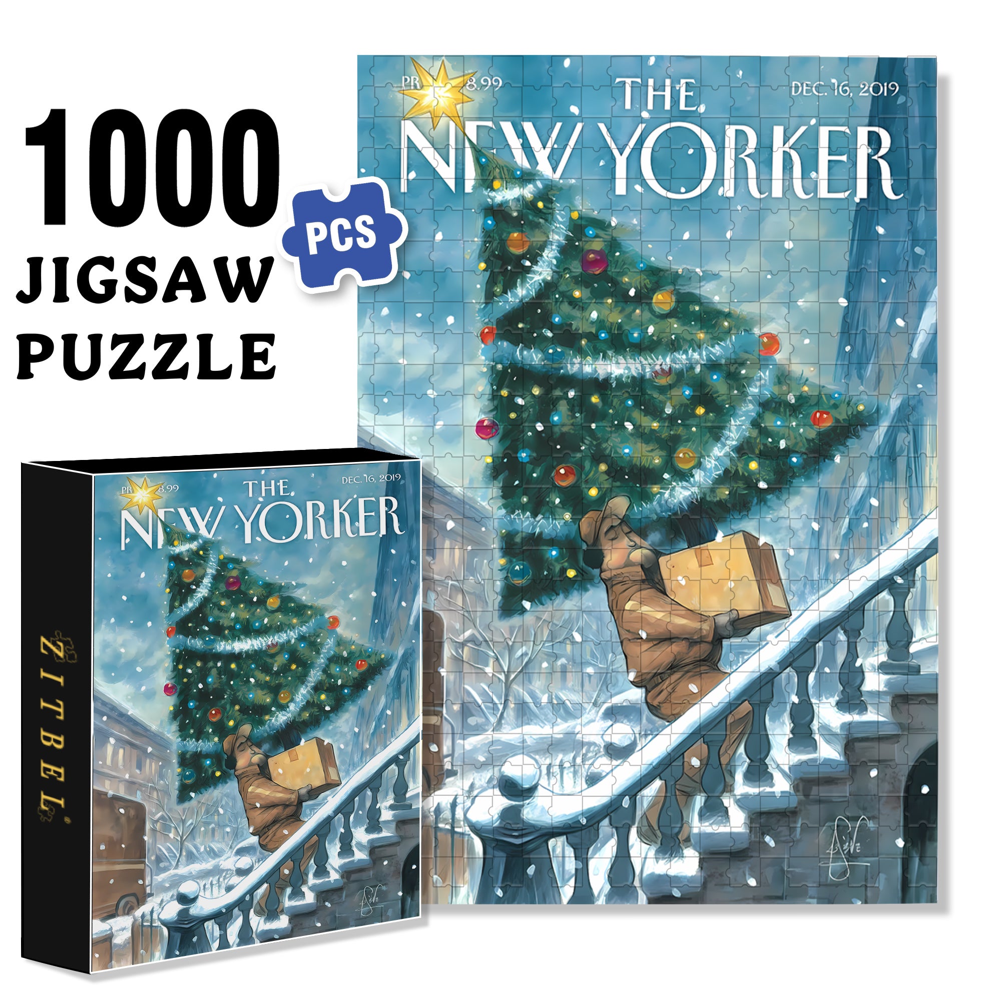 Courier 500pcs/1000pcs Jigsaw Puzzle, Scratch-Resistant, Interactive Family Game & Brain-Boosting DIY Decor, Perfect for Halloween, Christmas & New Year Gifts, Family Puzzle Game