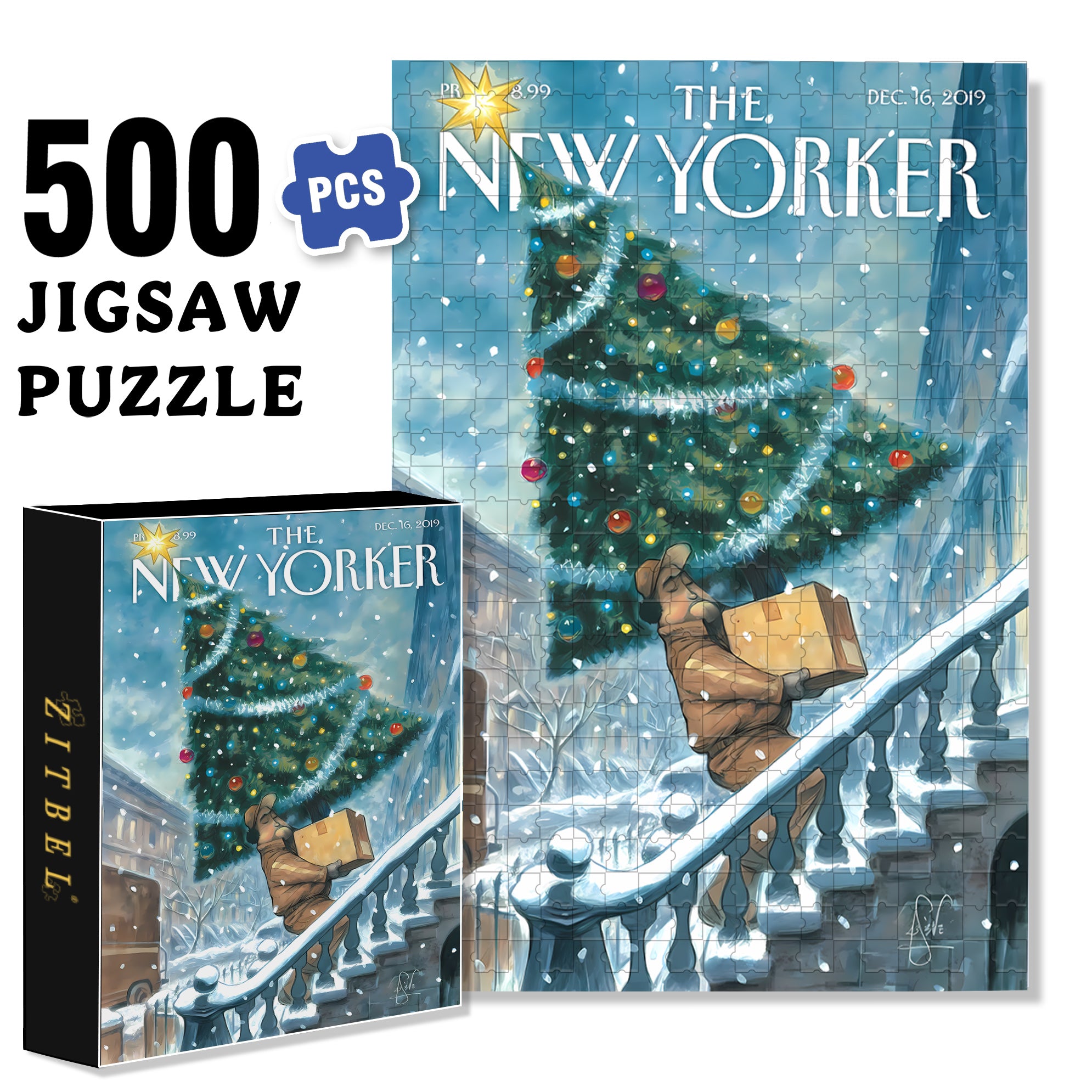 Courier 500pcs/1000pcs Jigsaw Puzzle, Scratch-Resistant, Interactive Family Game & Brain-Boosting DIY Decor, Perfect for Halloween, Christmas & New Year Gifts, Family Puzzle Game