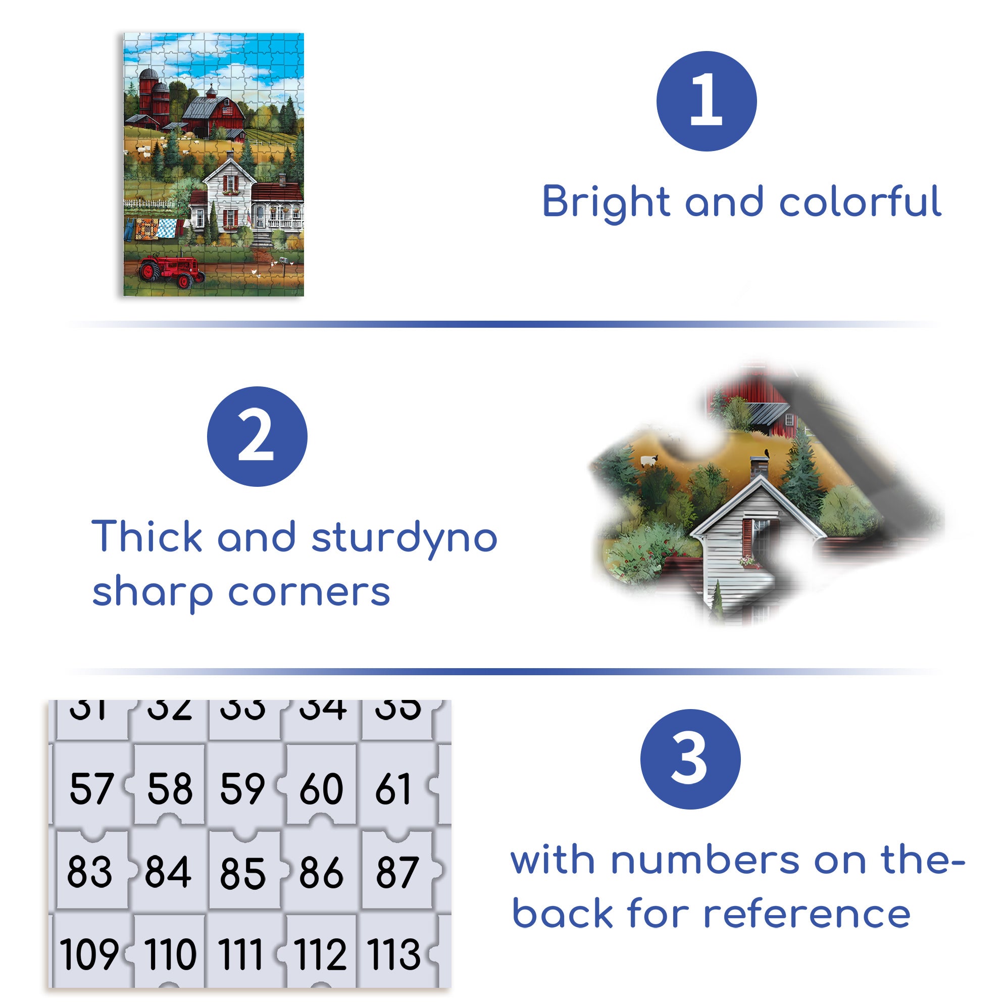 Down On The Farm 500pcs/1000pcs Jigsaw Puzzle, Scratch-Resistant, Interactive Family Game & Brain-Boosting DIY Decor, Perfect for Halloween, Christmas & New Year Gifts, Family Puzzle Game