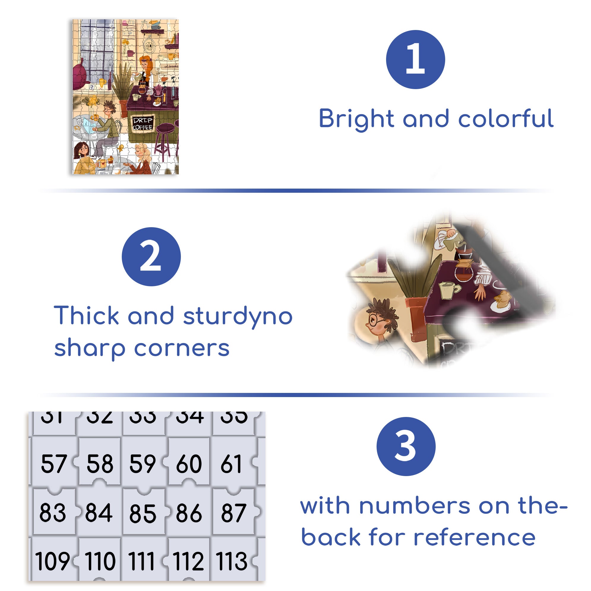 Drip Coffee 500pcs/1000pcs Jigsaw Puzzle, Scratch-Resistant, Interactive Family Game & Brain-Boosting DIY Decor, Perfect for Halloween, Christmas & New Year Gifts, Family Puzzle Game