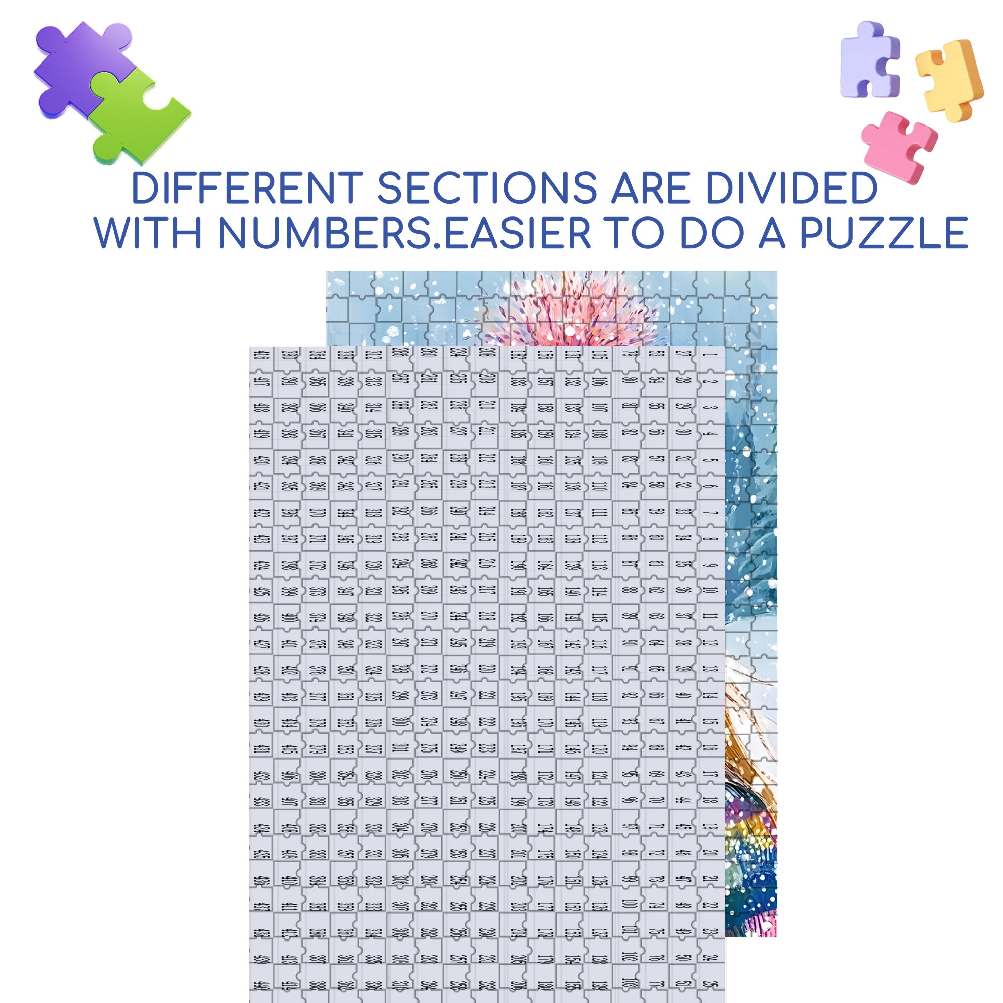 Ella 500pcs/1000pcs Jigsaw Puzzle, Scratch-Resistant, Interactive Family Game & Brain-Boosting DIY Decor, Perfect for Halloween, Christmas & New Year Gifts, Family Puzzle Game