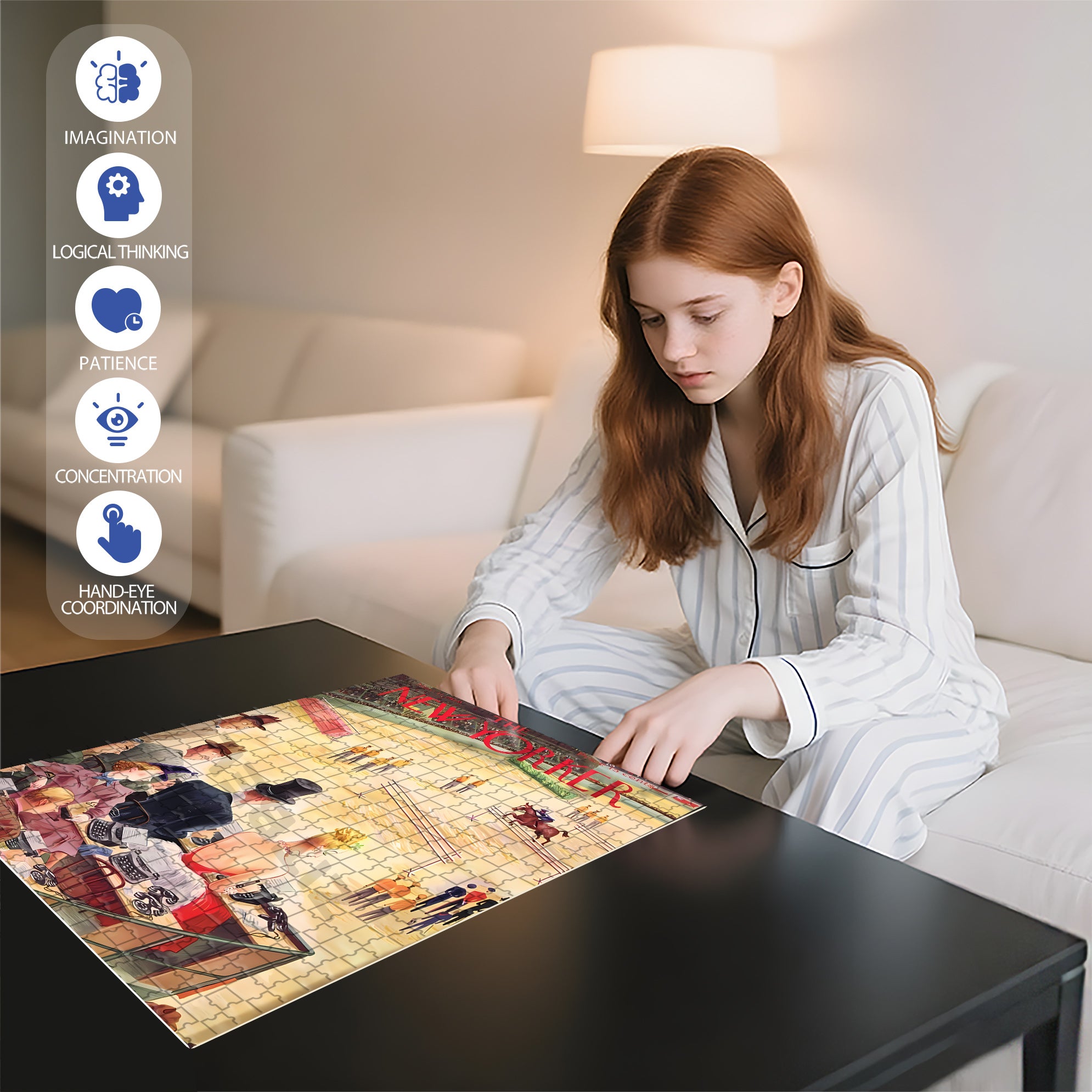 Equestrian Competitions 500pcs/1000pcs Jigsaw Puzzle, Scratch-Resistant, Interactive Family Game & Brain-Boosting DIY Decor, Perfect for Halloween, Christmas & New Year Gifts, Family Puzzle Game